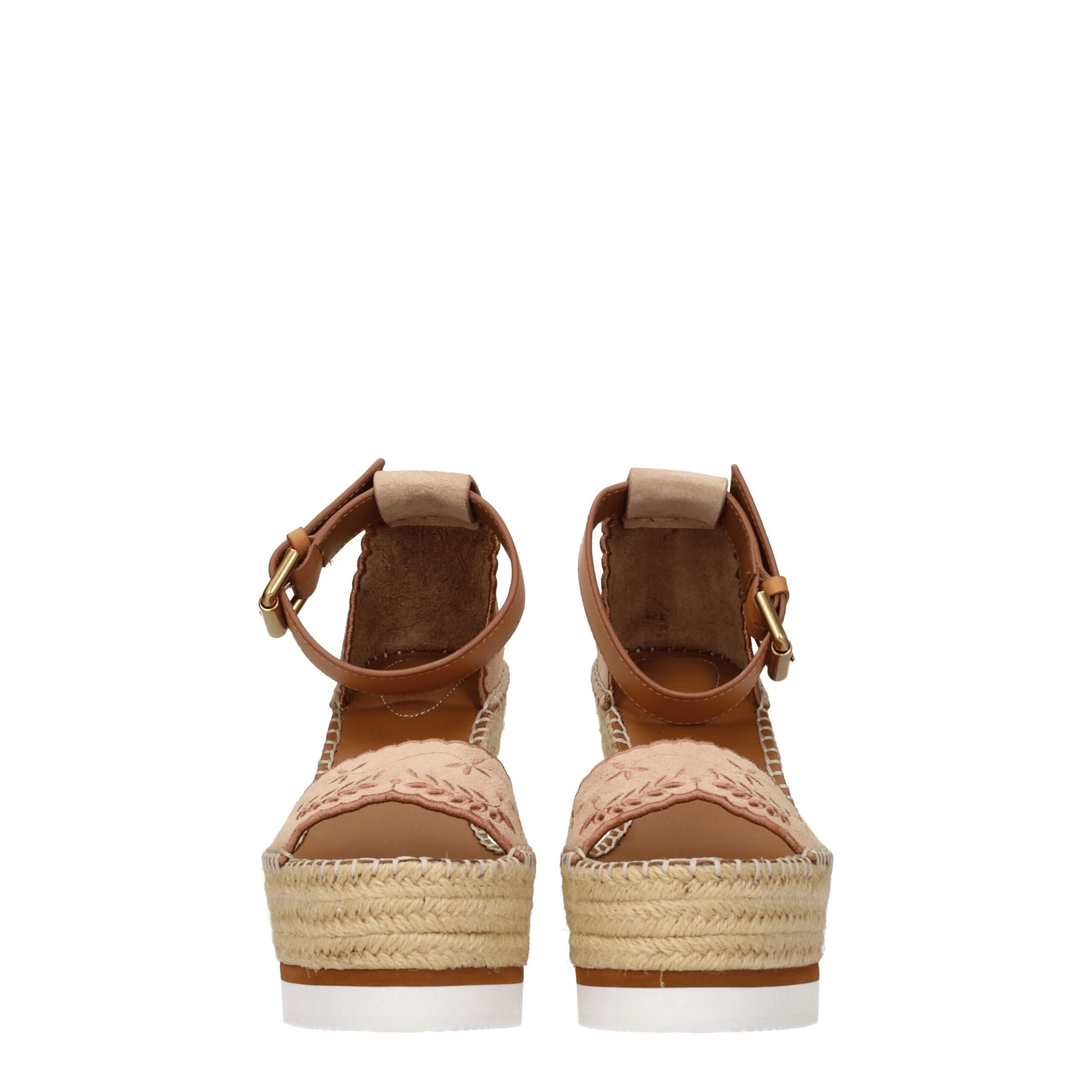 See By Chloé Beige Leather Wedge