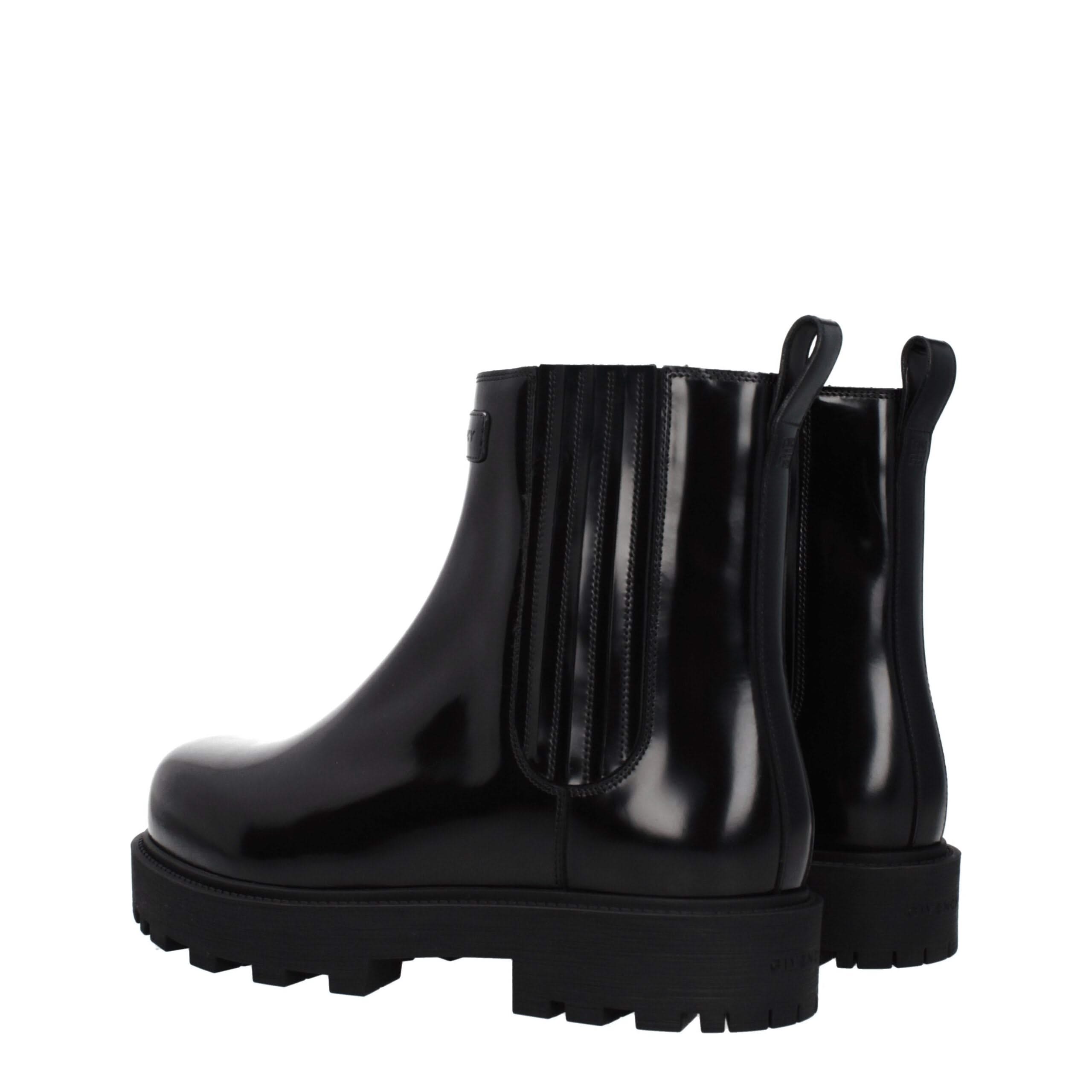 Givenchy Black Leather Ankle Boots