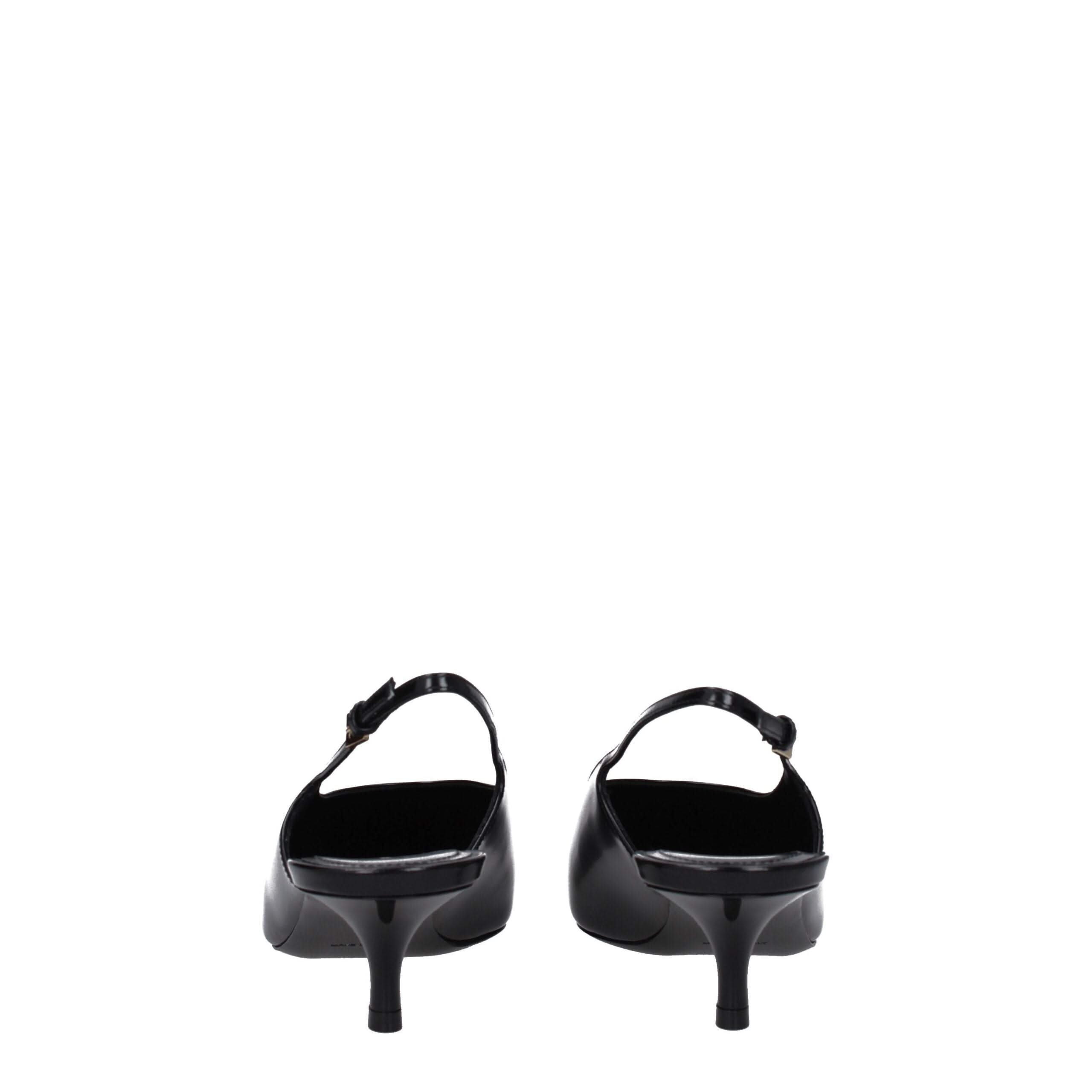 Givenchy Black Leather Mid Heel Pumps