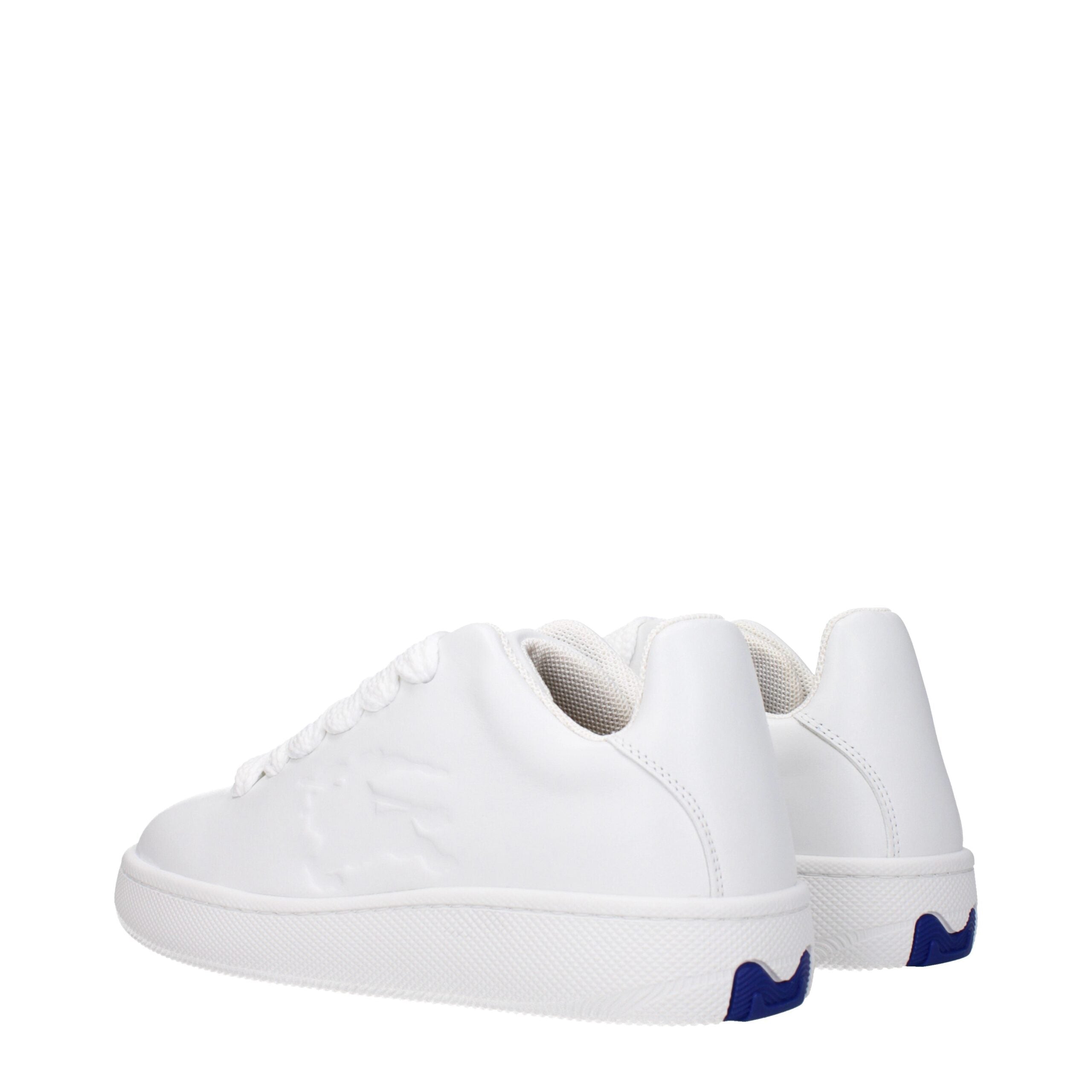 Burberry White Leather Sneakers