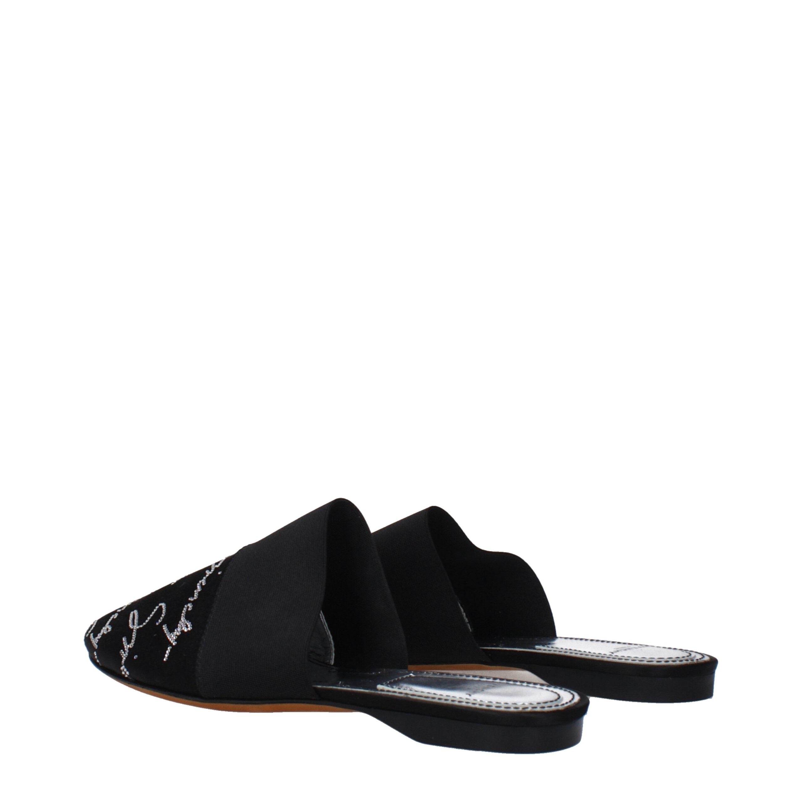 Givenchy Black Satin Slippers