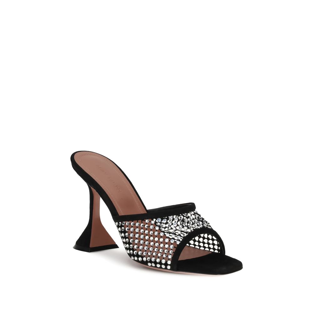 Amina Muaddi Lupita Crystal Sandals