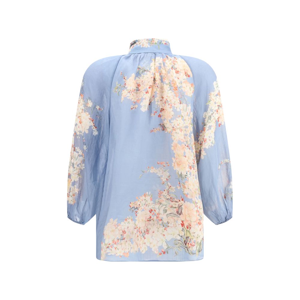 Zimmermann Cascadian Blouse with puff sleeves