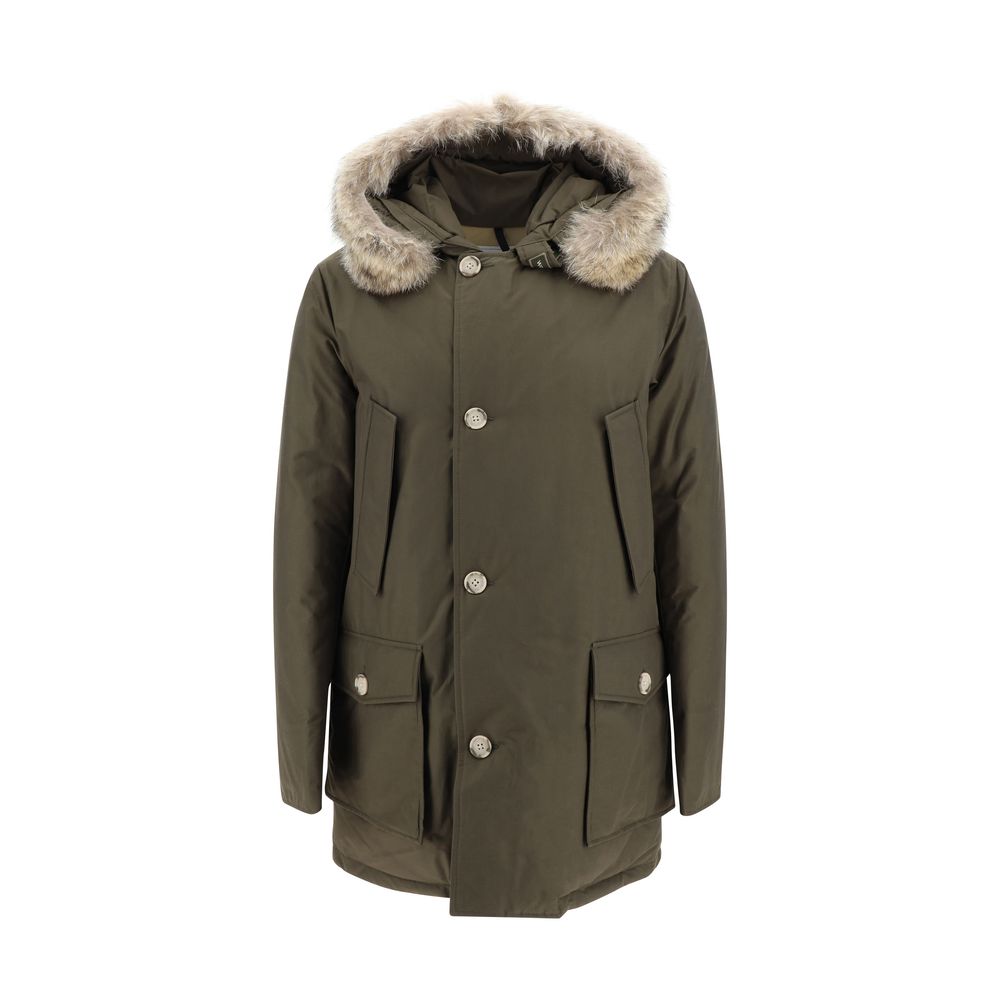 Woolrich Green Cotton Parka