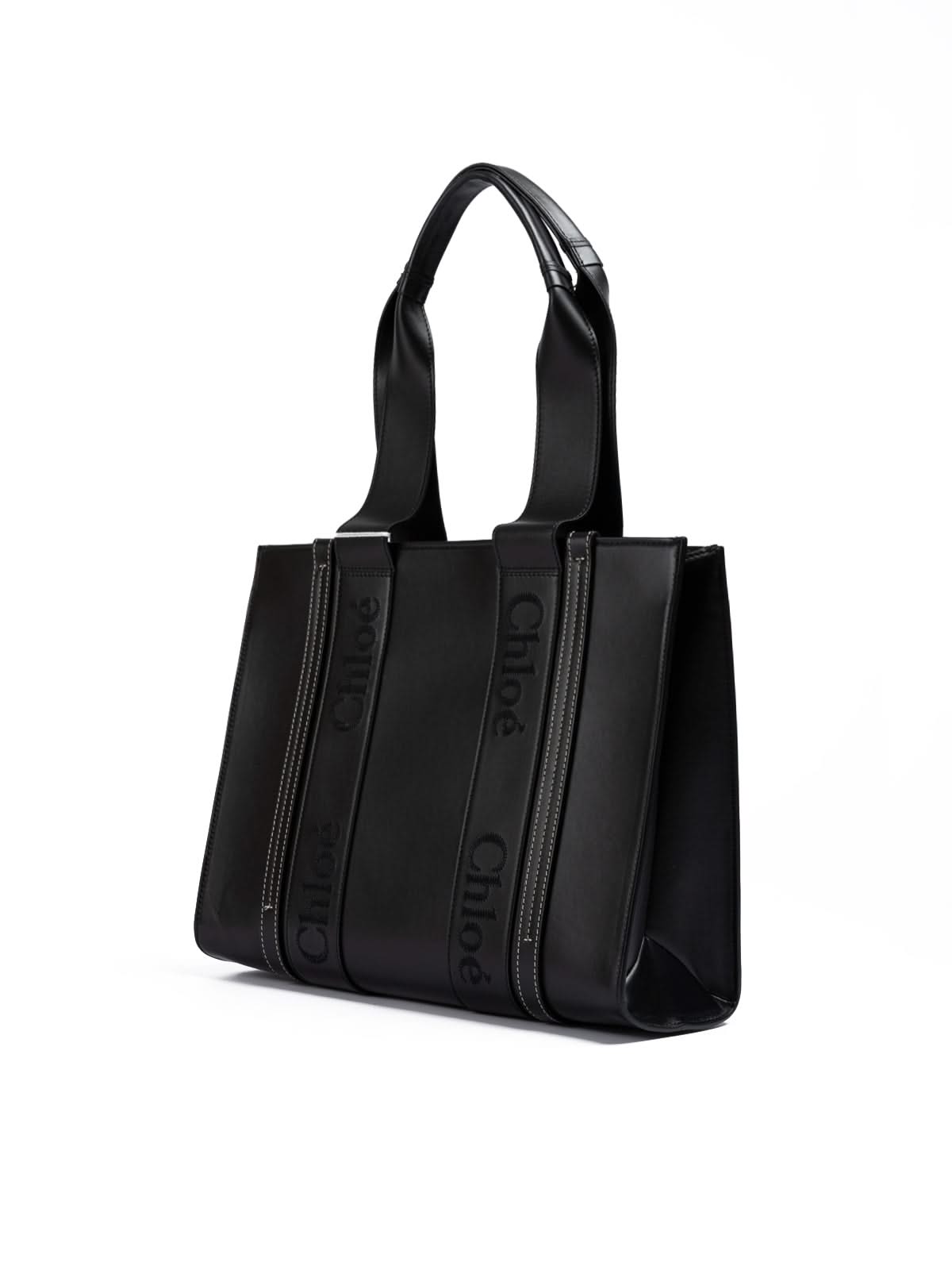 Chloé Black Woody Tote Bag