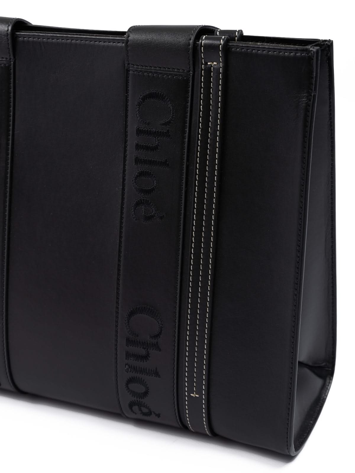Chloé Black Woody Tote Bag