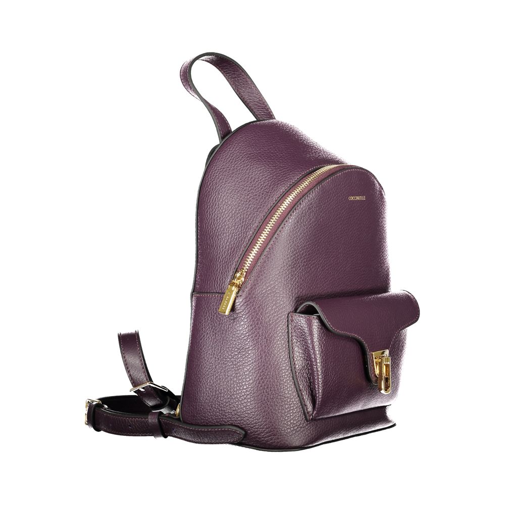 Coccinelle Purple Leather Backpack
