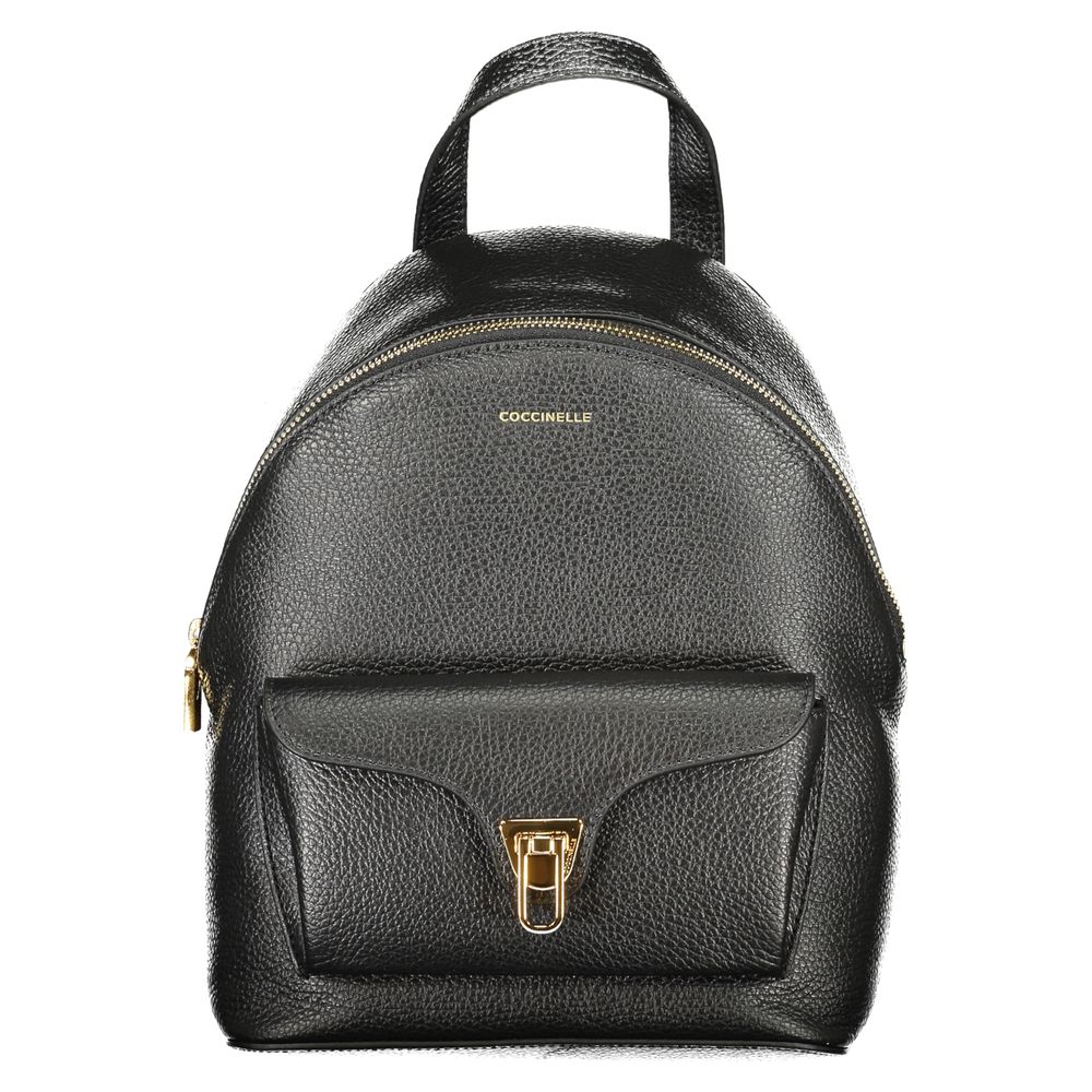 Coccinelle Black Leather Backpack