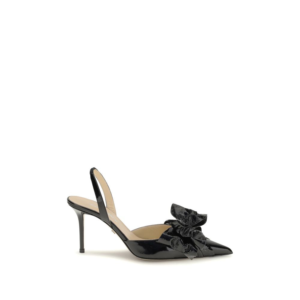 MACH & MACH ''LE CADEAU'' WRAPPED LEATHER SLINGBACKS