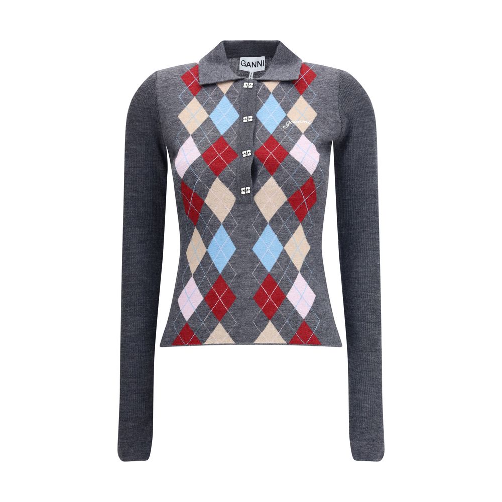Ganni Print polo Sweater