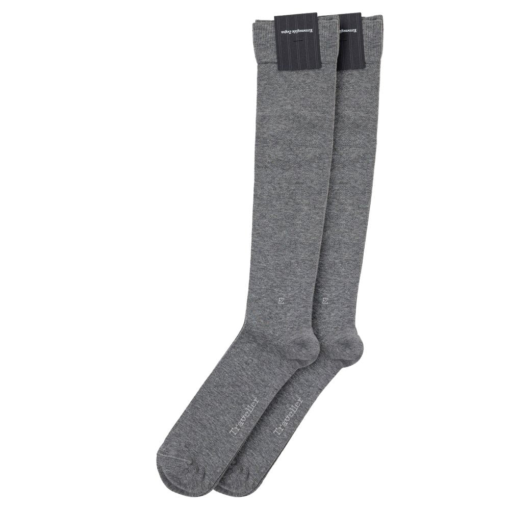 ZEGNA Gray Cotton Sock