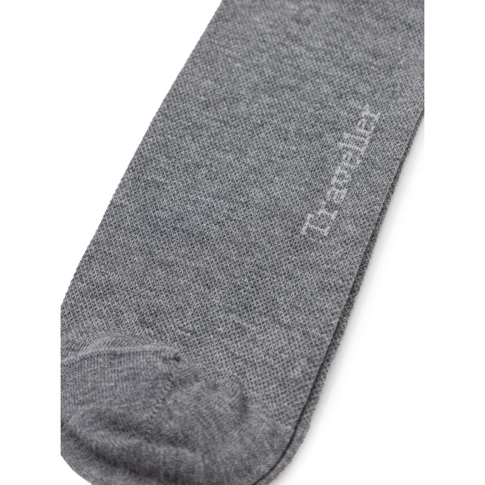 ZEGNA Gray Cotton Sock