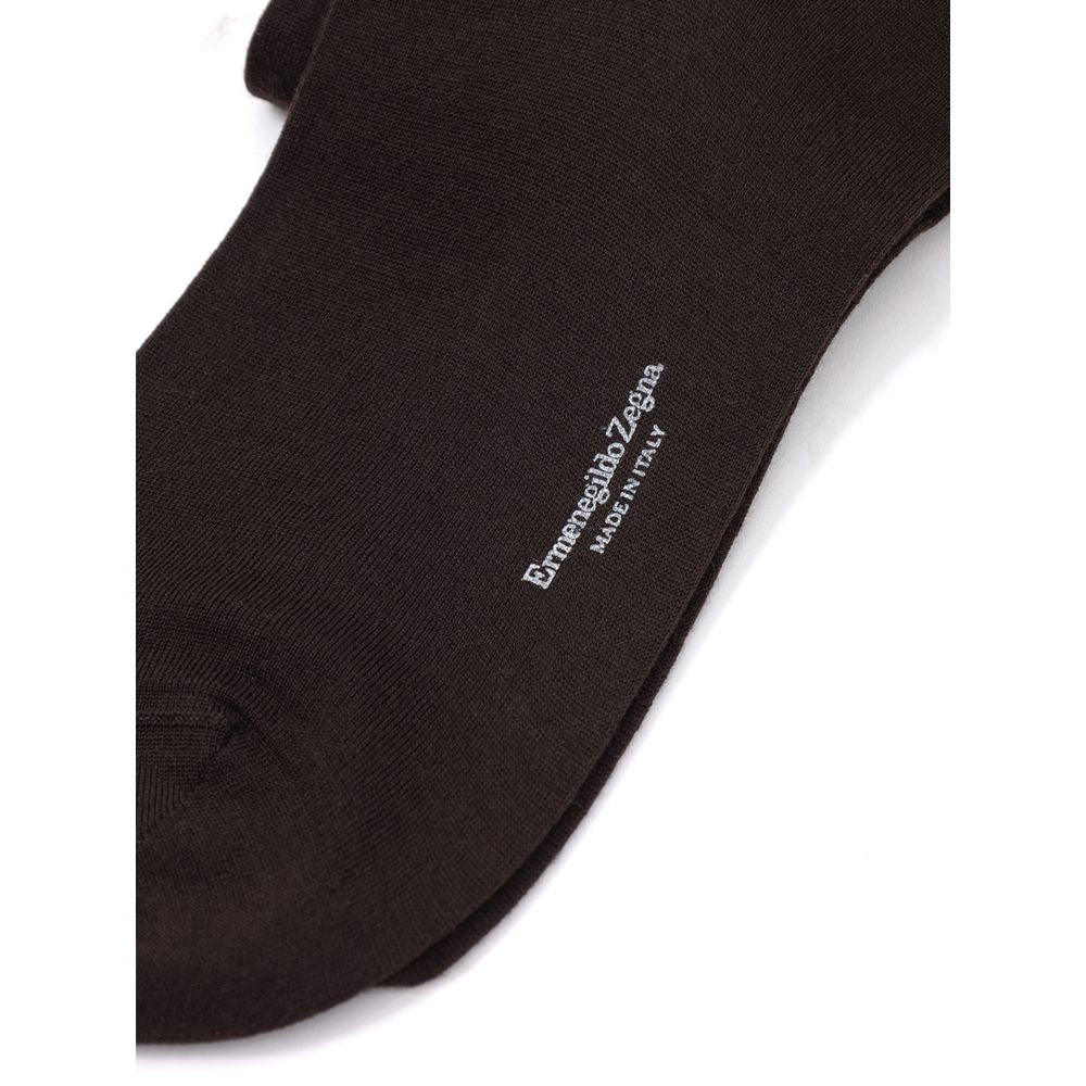 ZEGNA Brown Wool Sock
