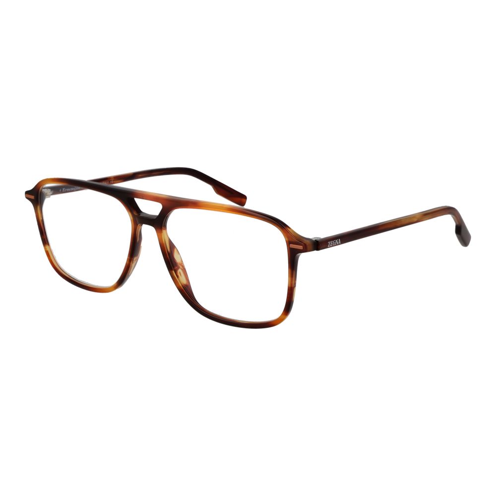 Ermenegildo Zegna Brown Men Glasses Frame