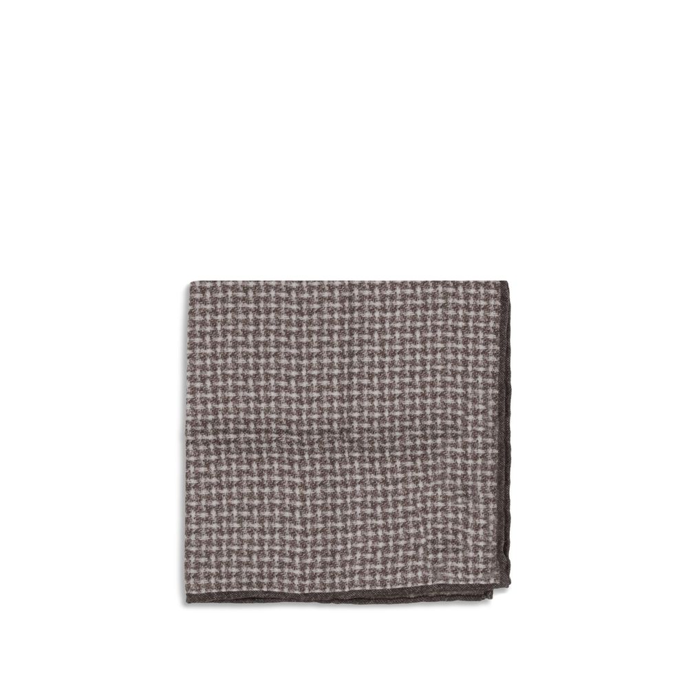 Brunello Cucinelli Silk Pocket Square with woven design