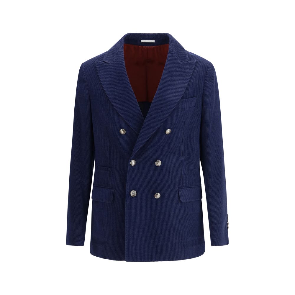 Brunello Cucinelli Blue Wool Coat