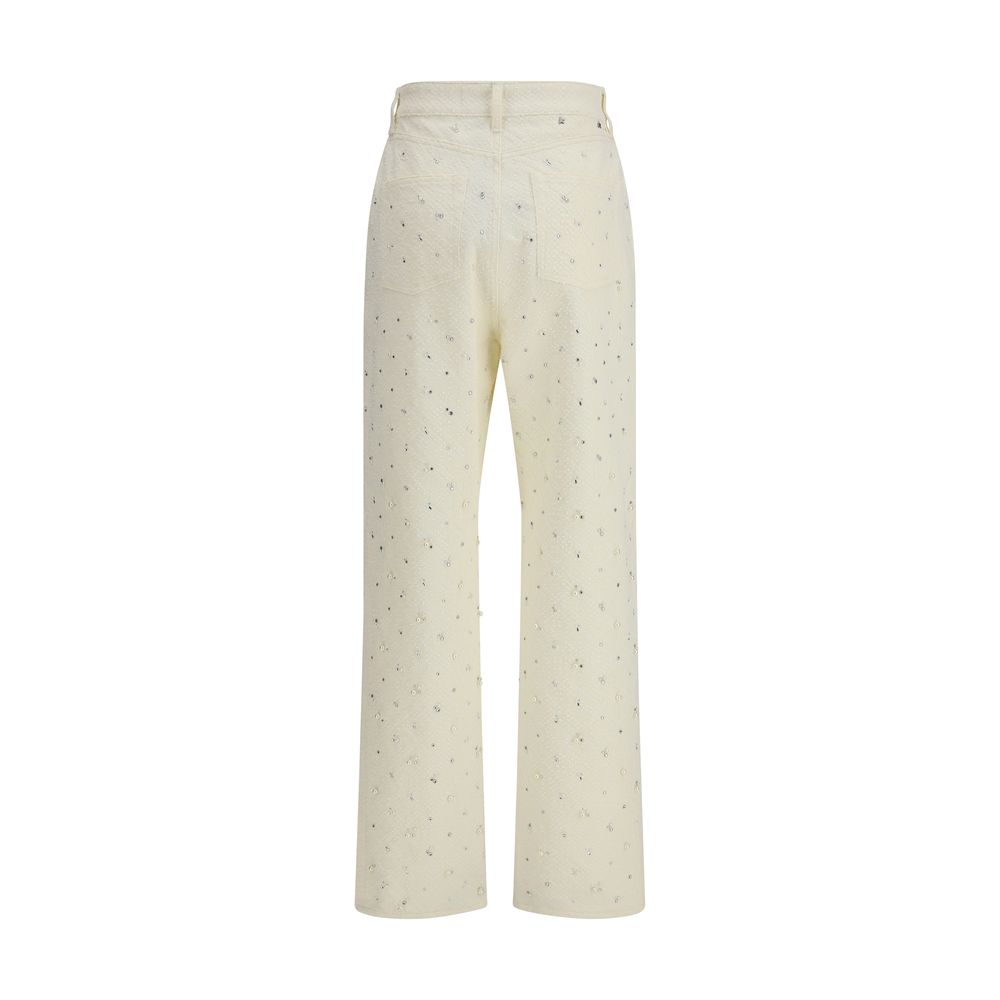 Golden Goose White Cotton Straight-Leg Jeans