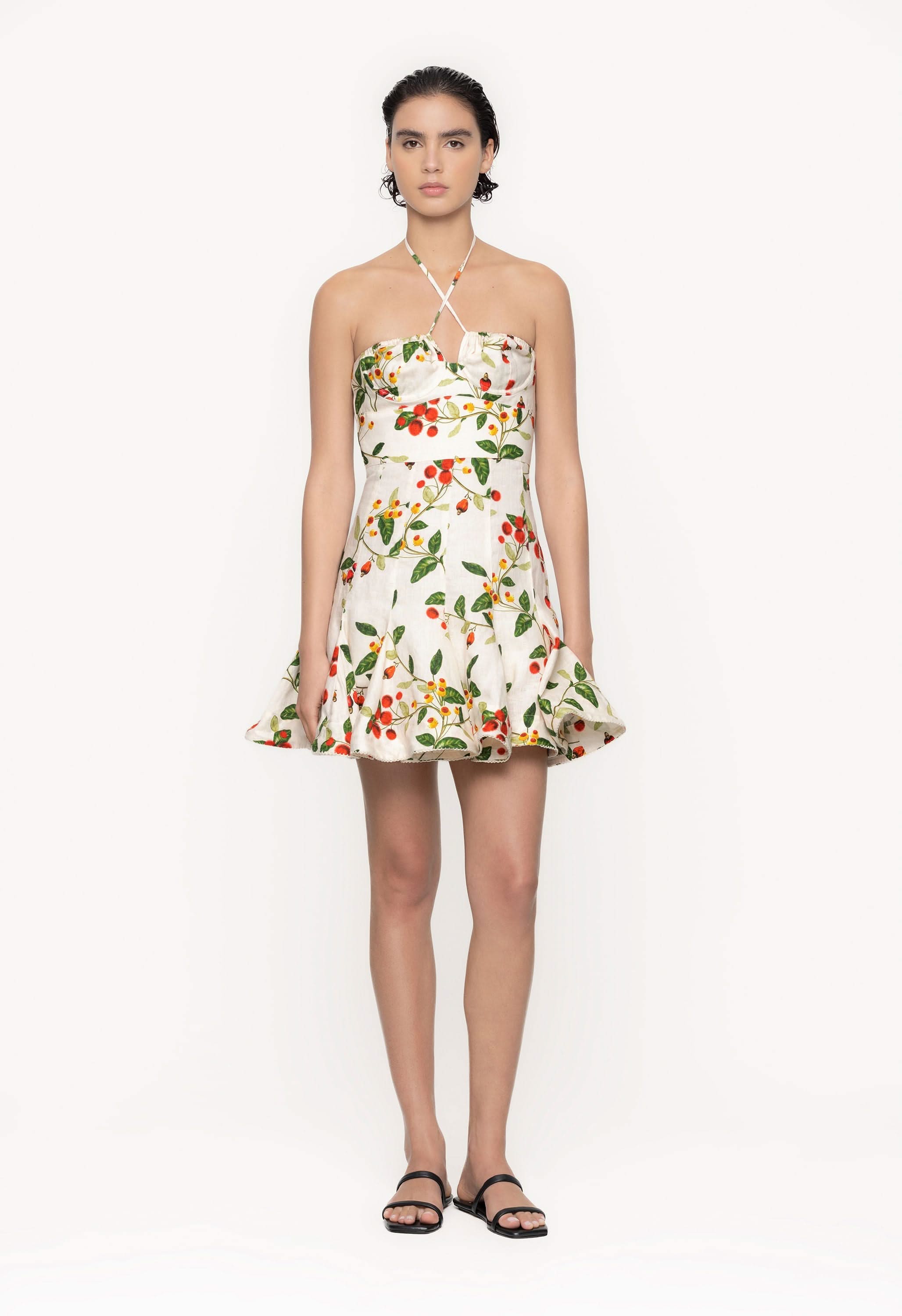 Anturio-Frutal-Linen-Mini-Dress