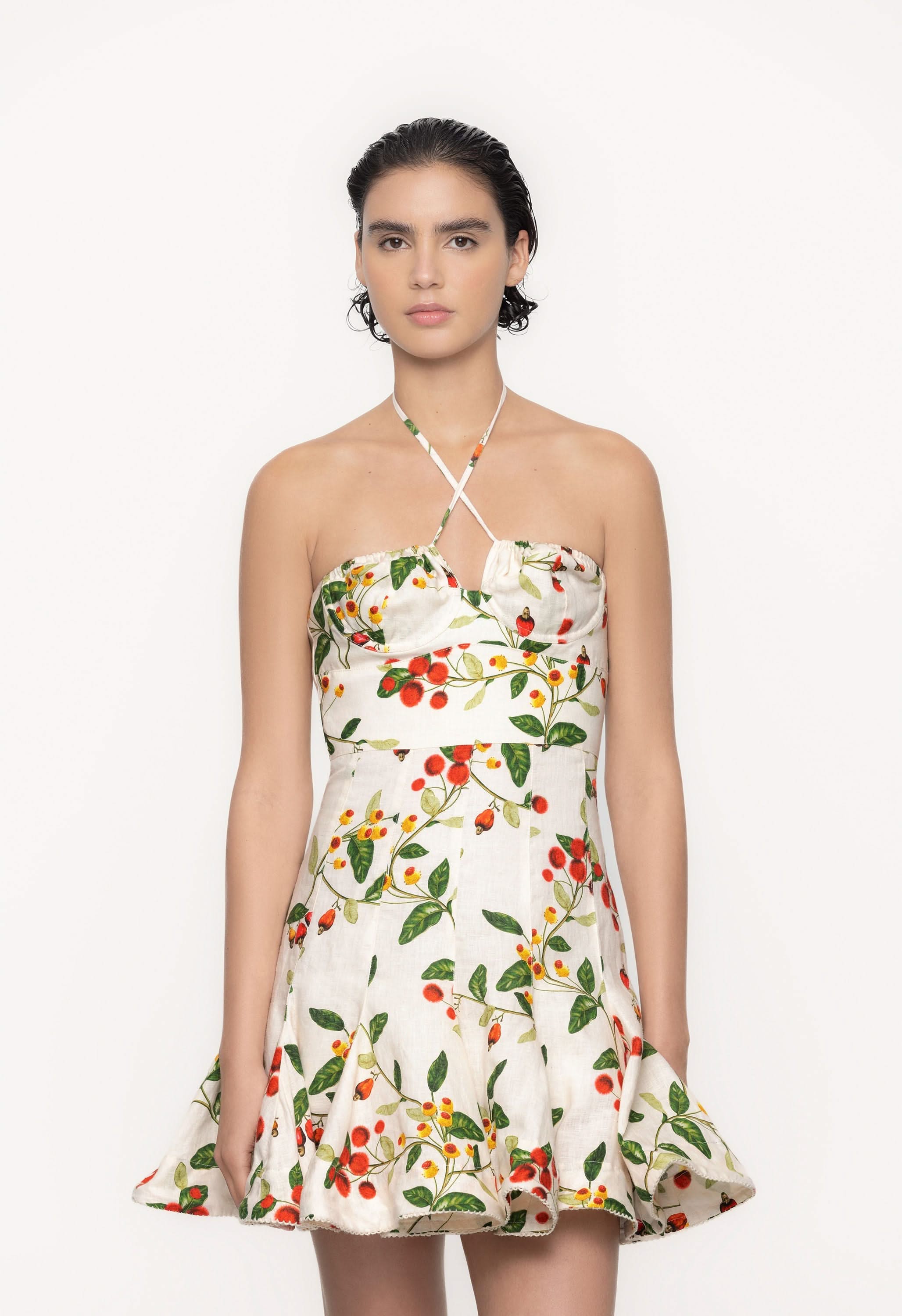 Anturio-Frutal-Linen-Mini-Dress
