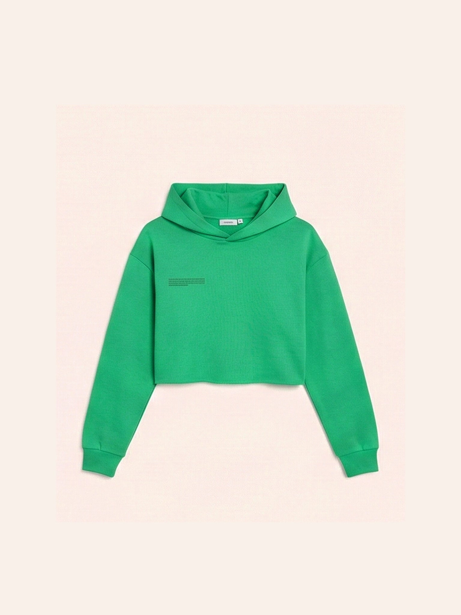 Cropped Midweight Hoodie - Jade Green