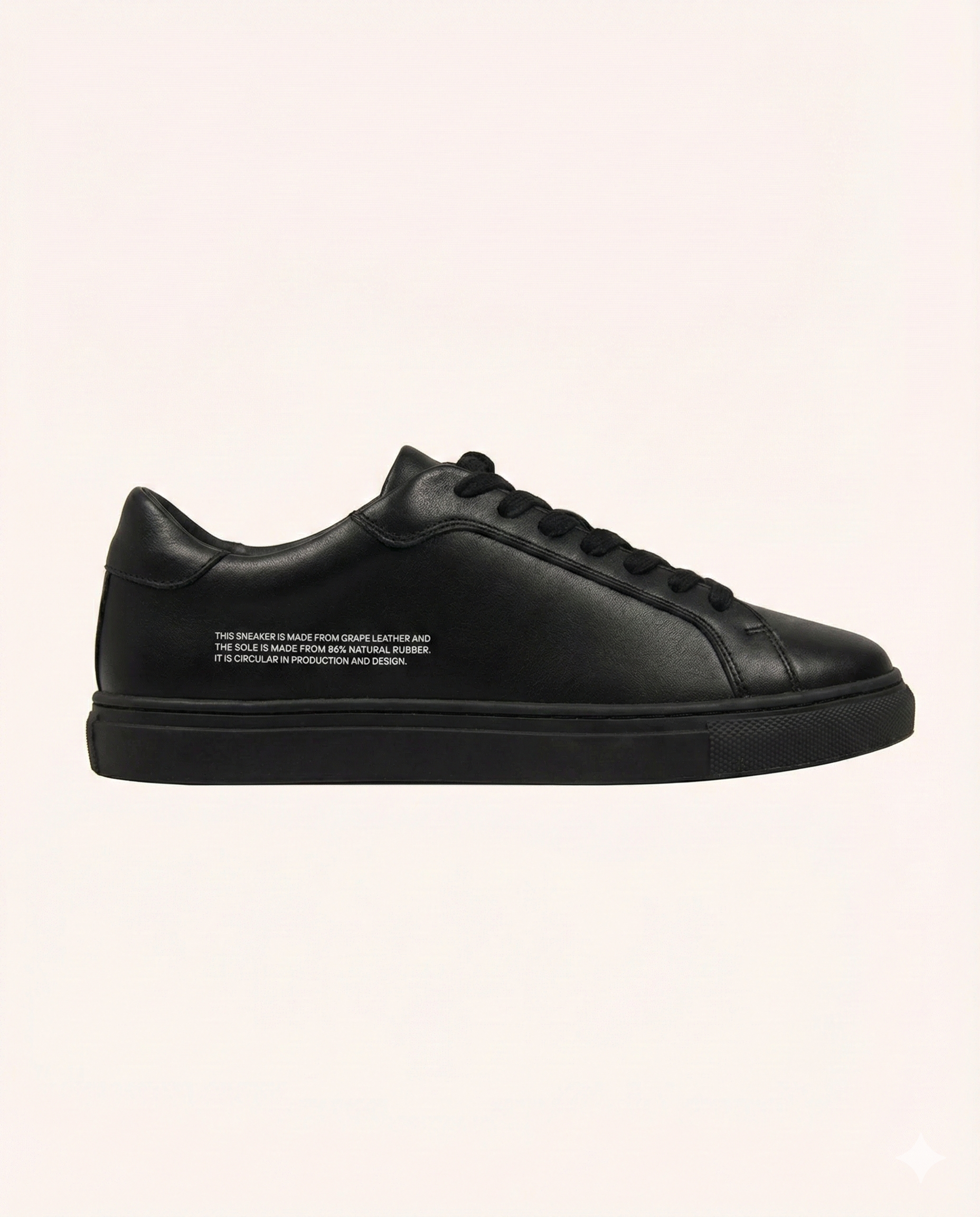 Grape Leather Sneakers - Black