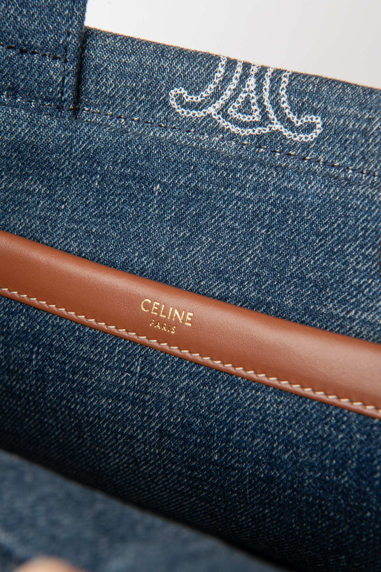 Celine Small Cabas Thais in Denim - Celine