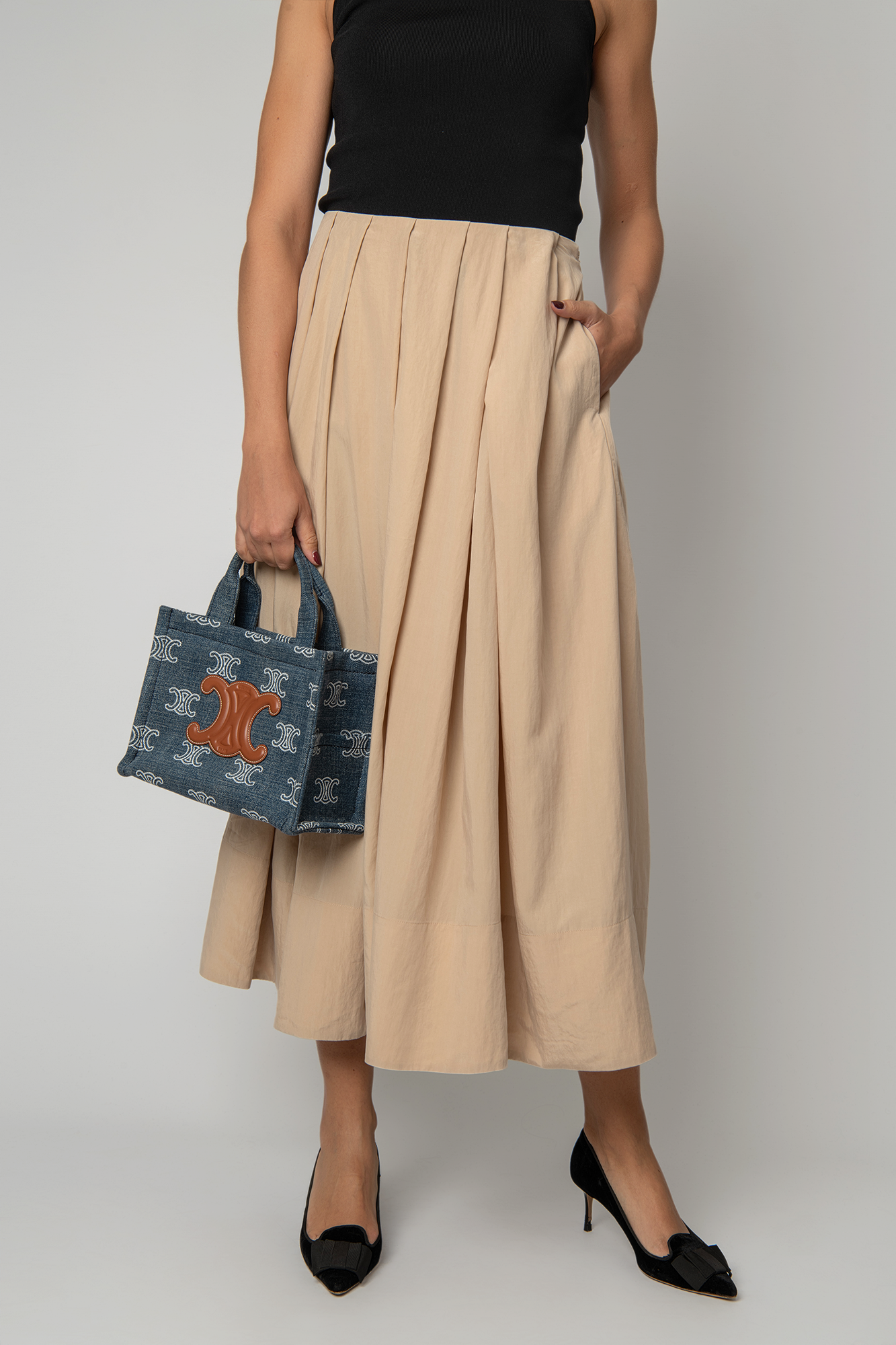 Celine Small Cabas Thais in Denim - Celine