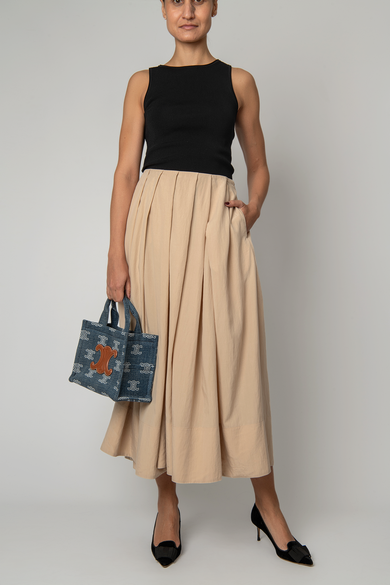 Celine Small Cabas Thais in Denim - Celine