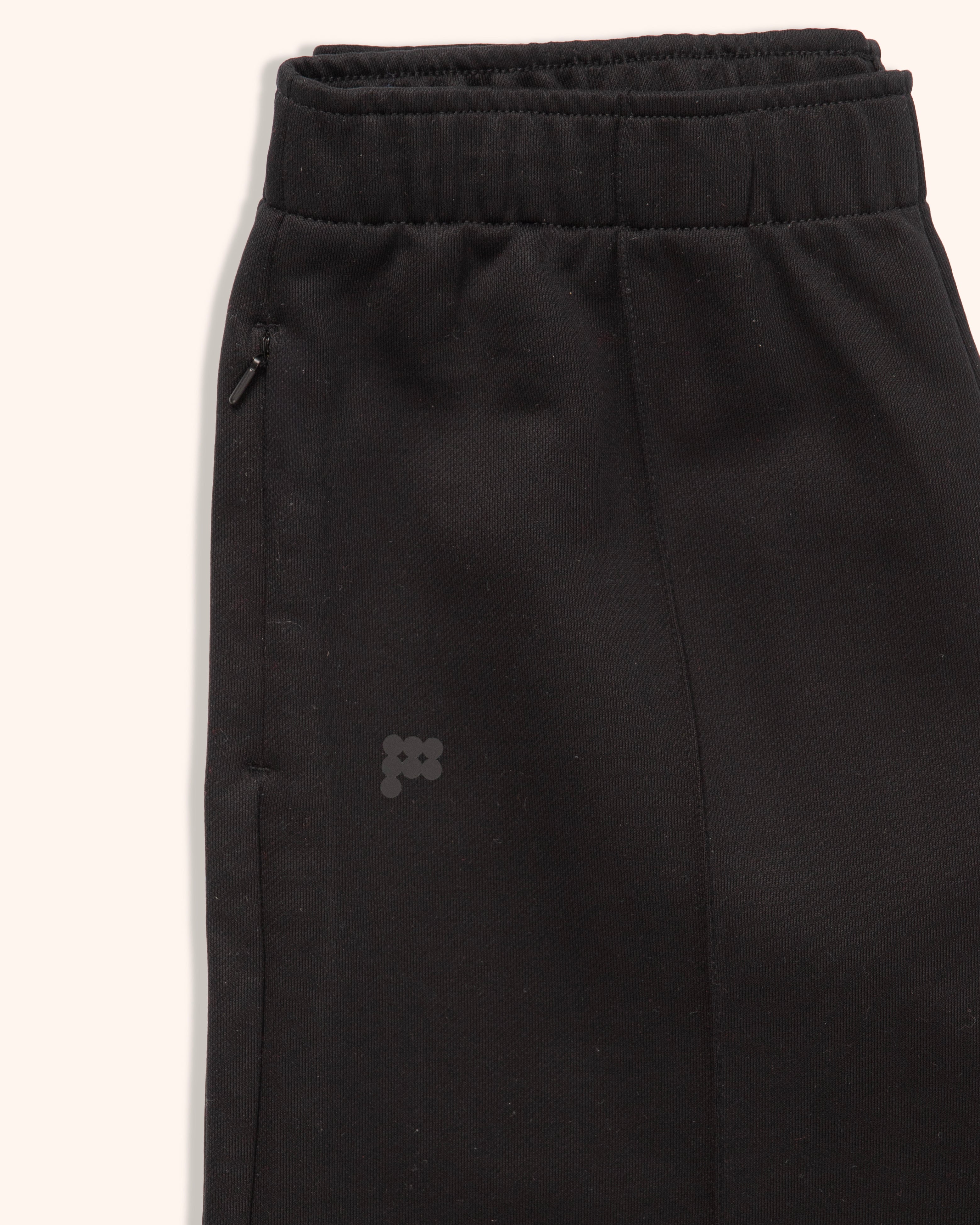 Structured Midweight Trackpants - Black