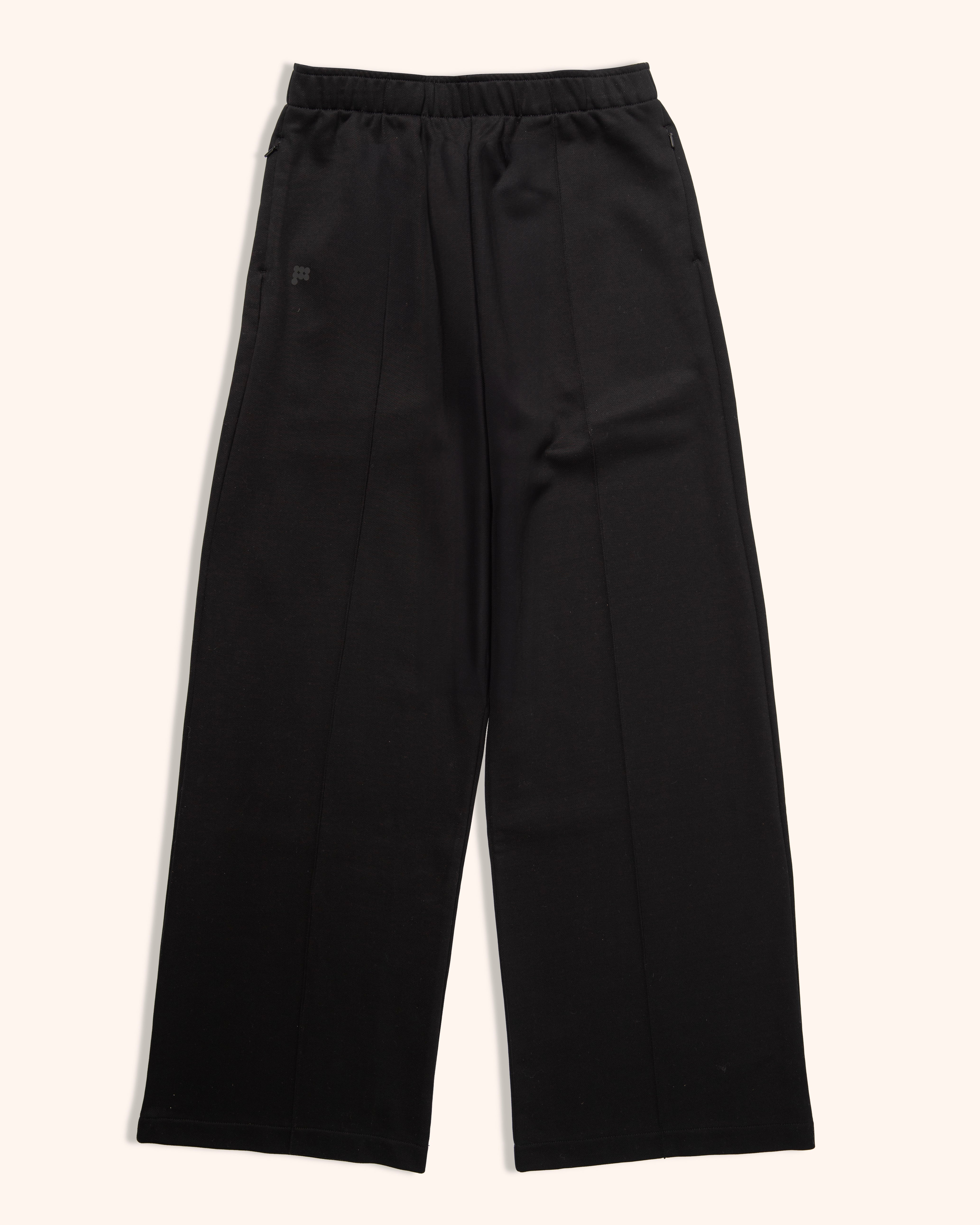 Structured Midweight Trackpants - Black