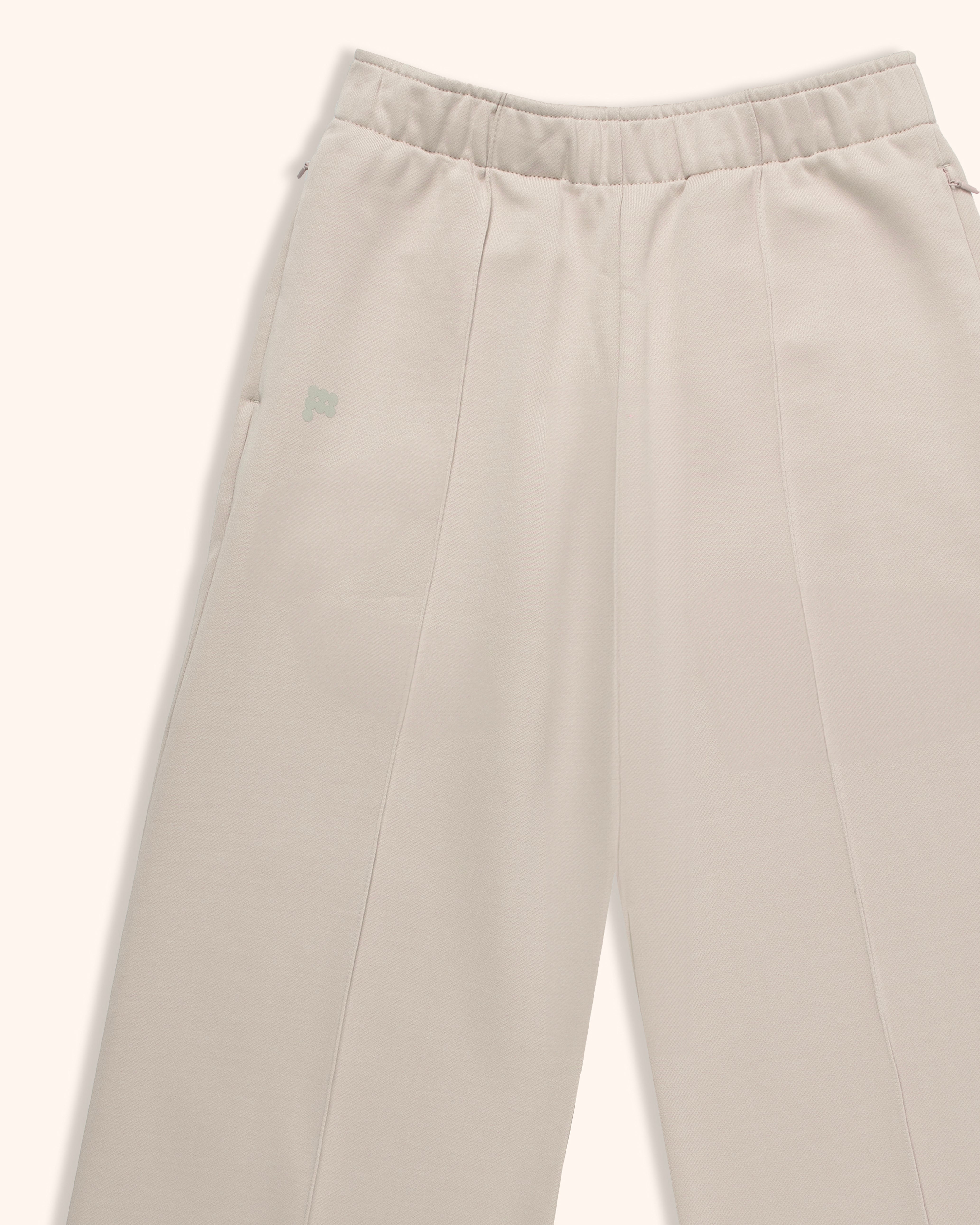 Structured Loose Midweight Trackpants - Off White