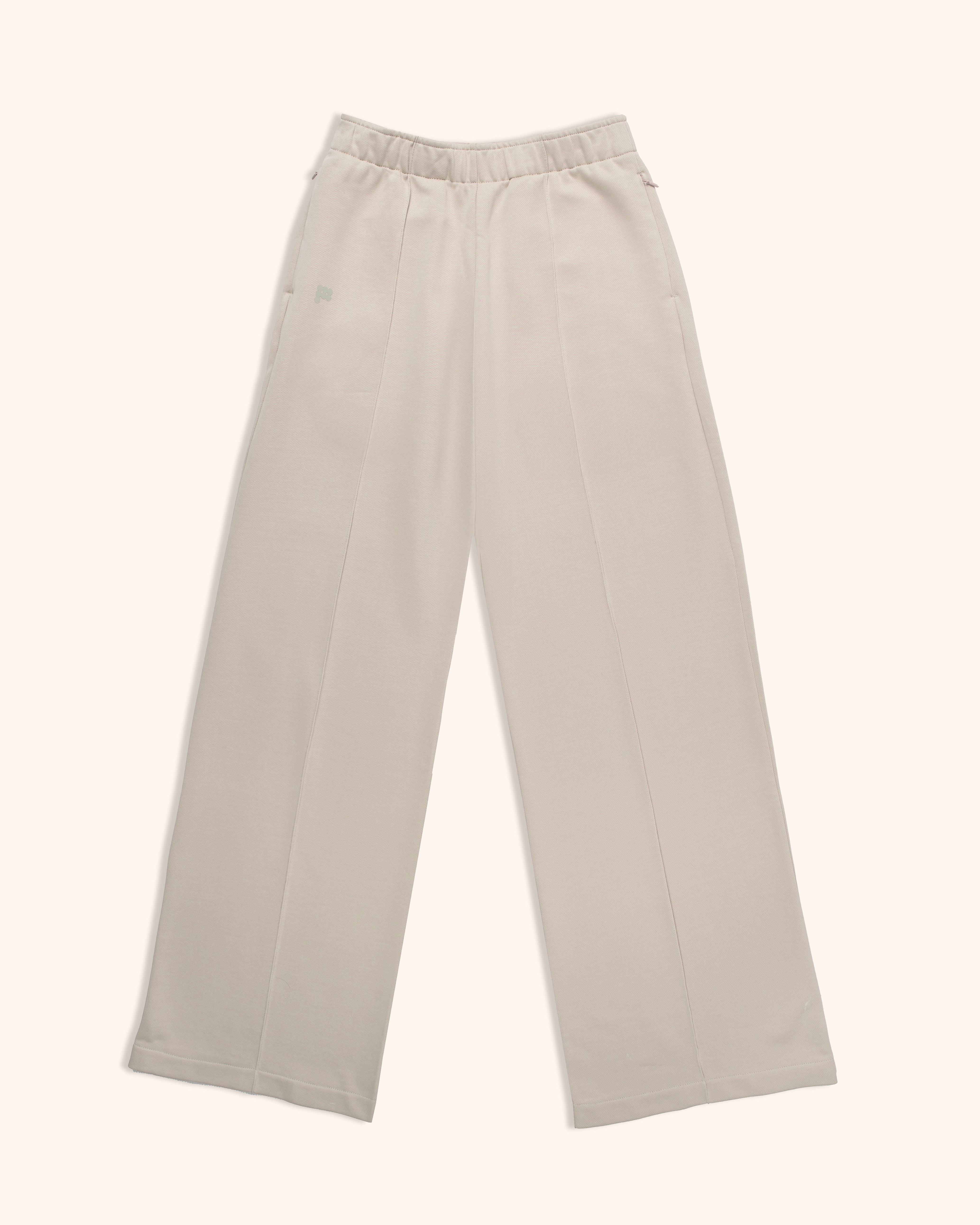 Structured Loose Midweight Trackpants - Off White