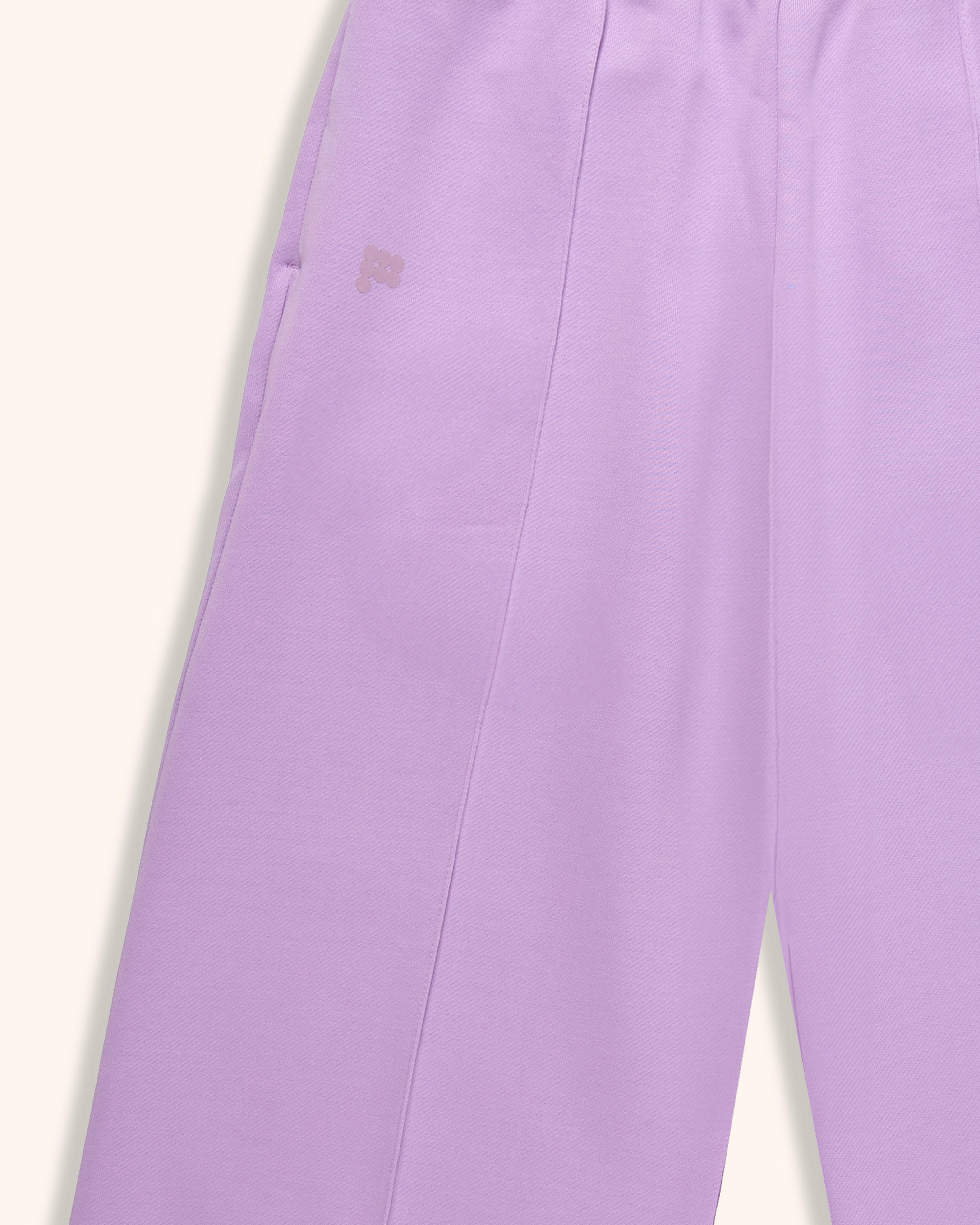 Cropped Midweight Trackpants - Orchid Purple