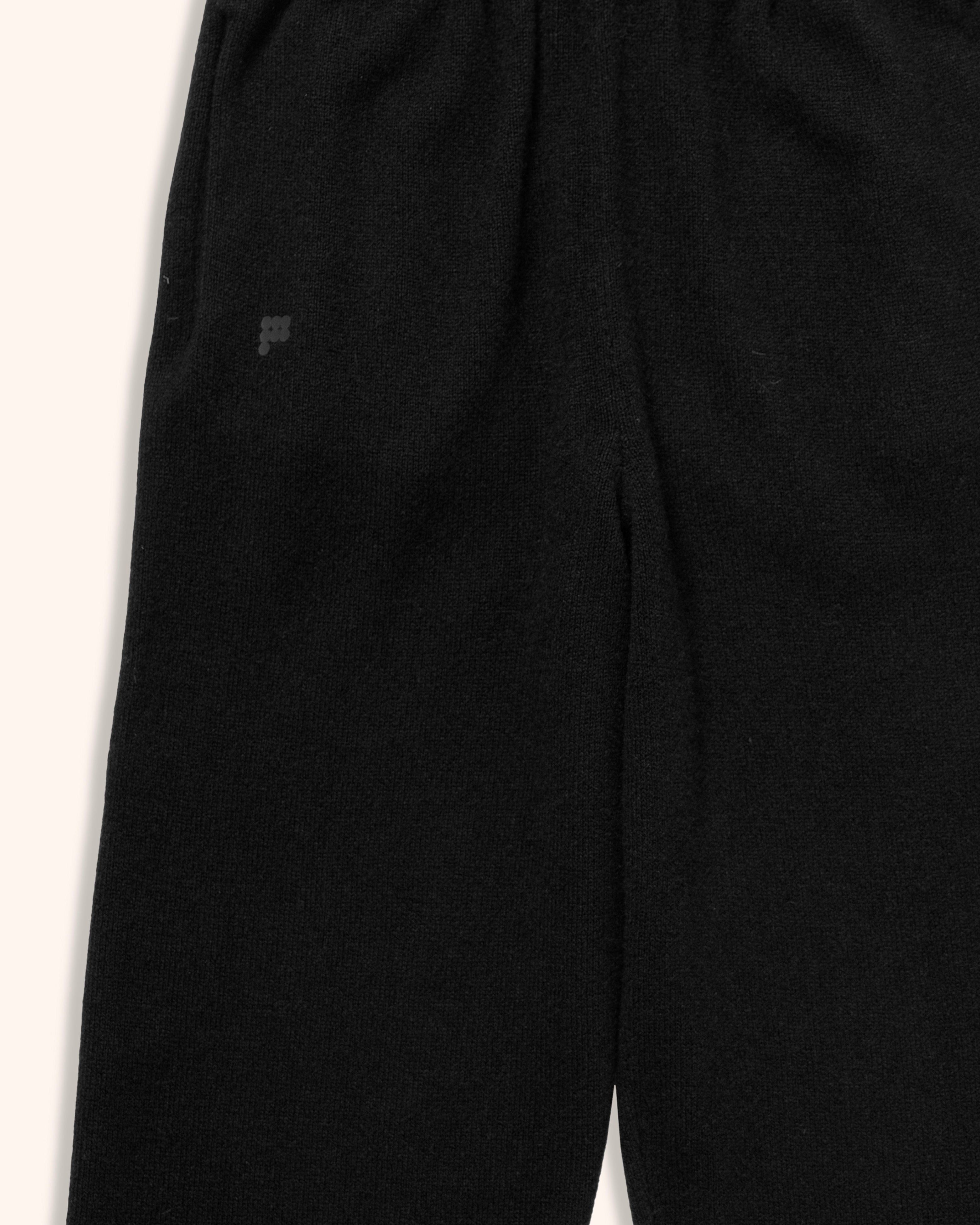 Cropped Midweight Trackpants - Black