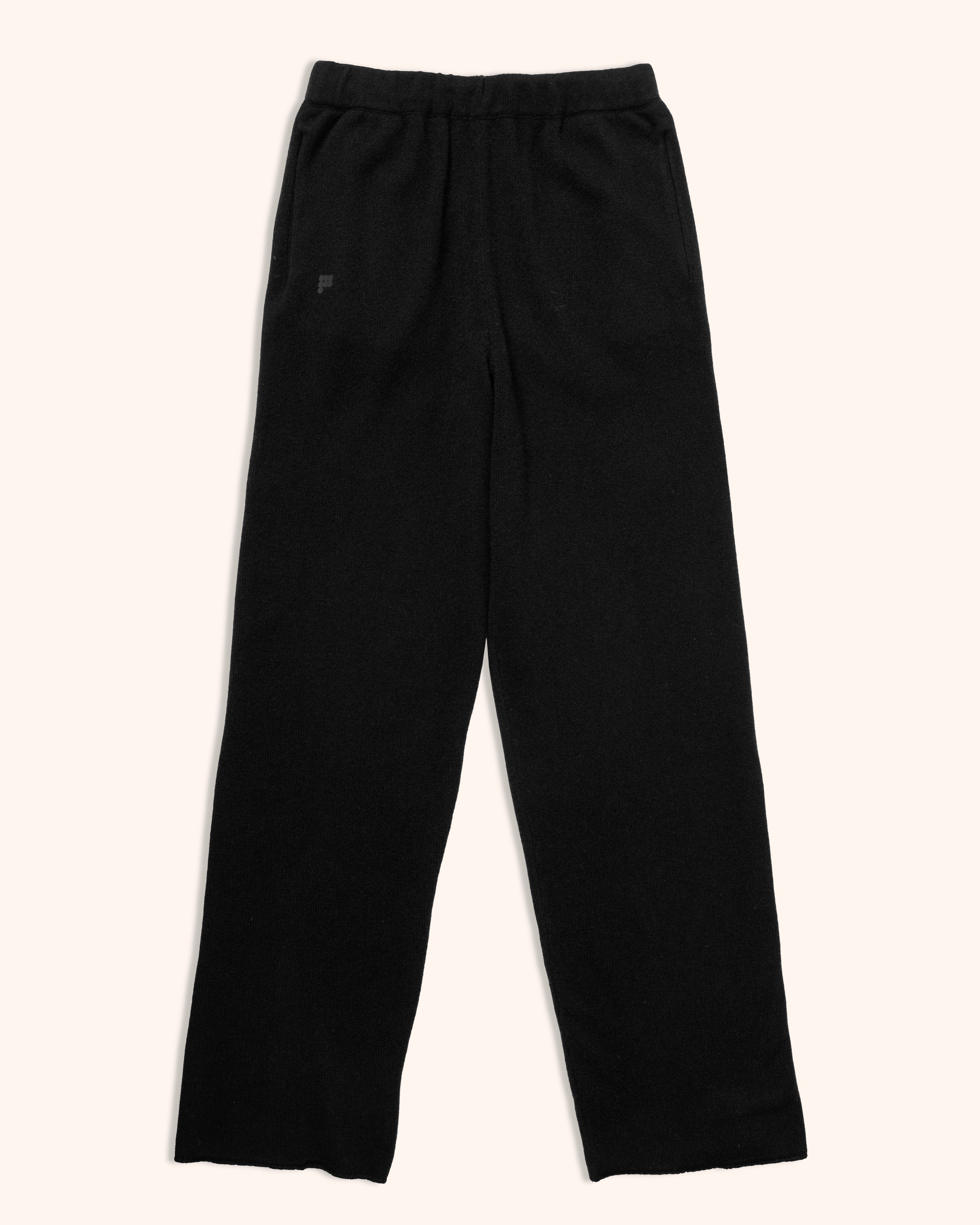 Cropped Midweight Trackpants - Black