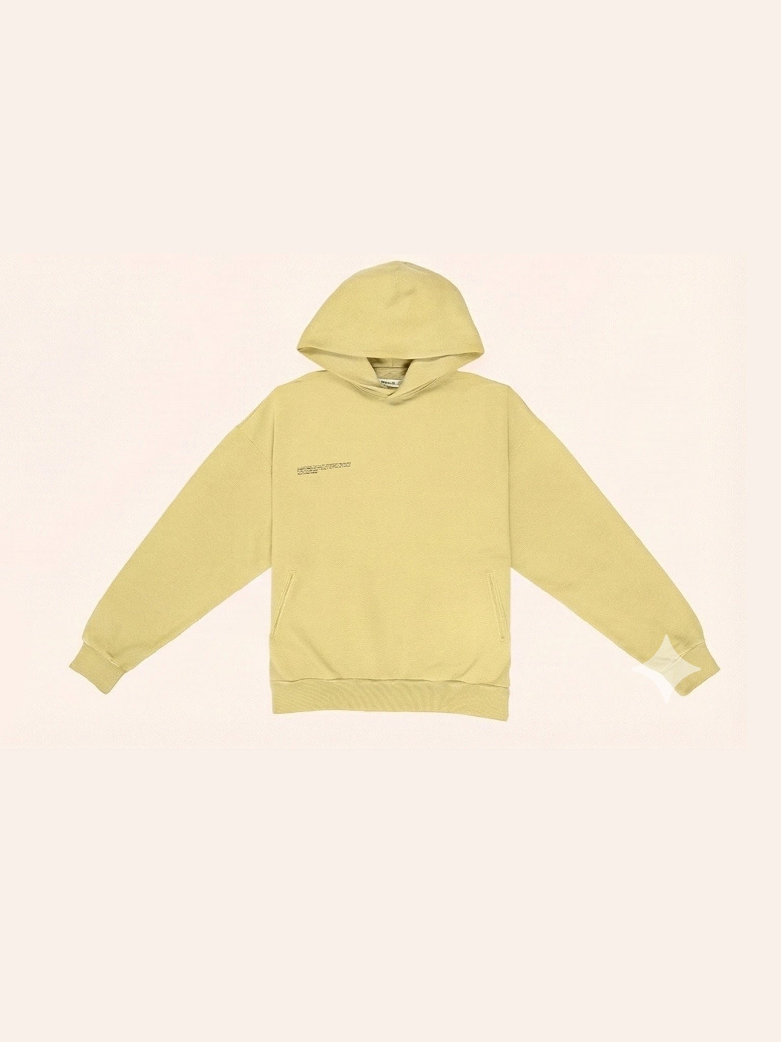 Recycled Midweight Hoodie - Cream Yellow