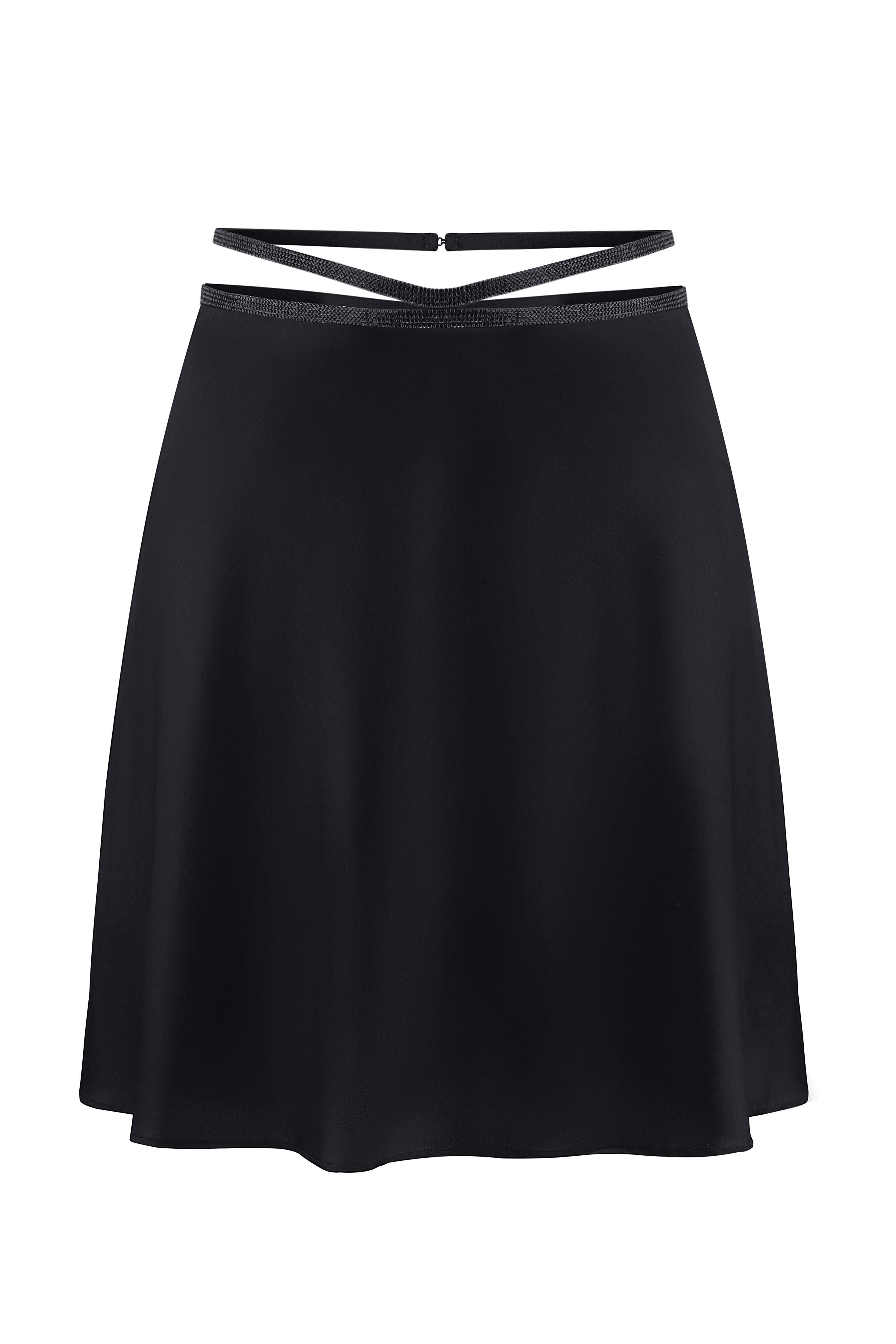 SILK SKIRT MINI - Black