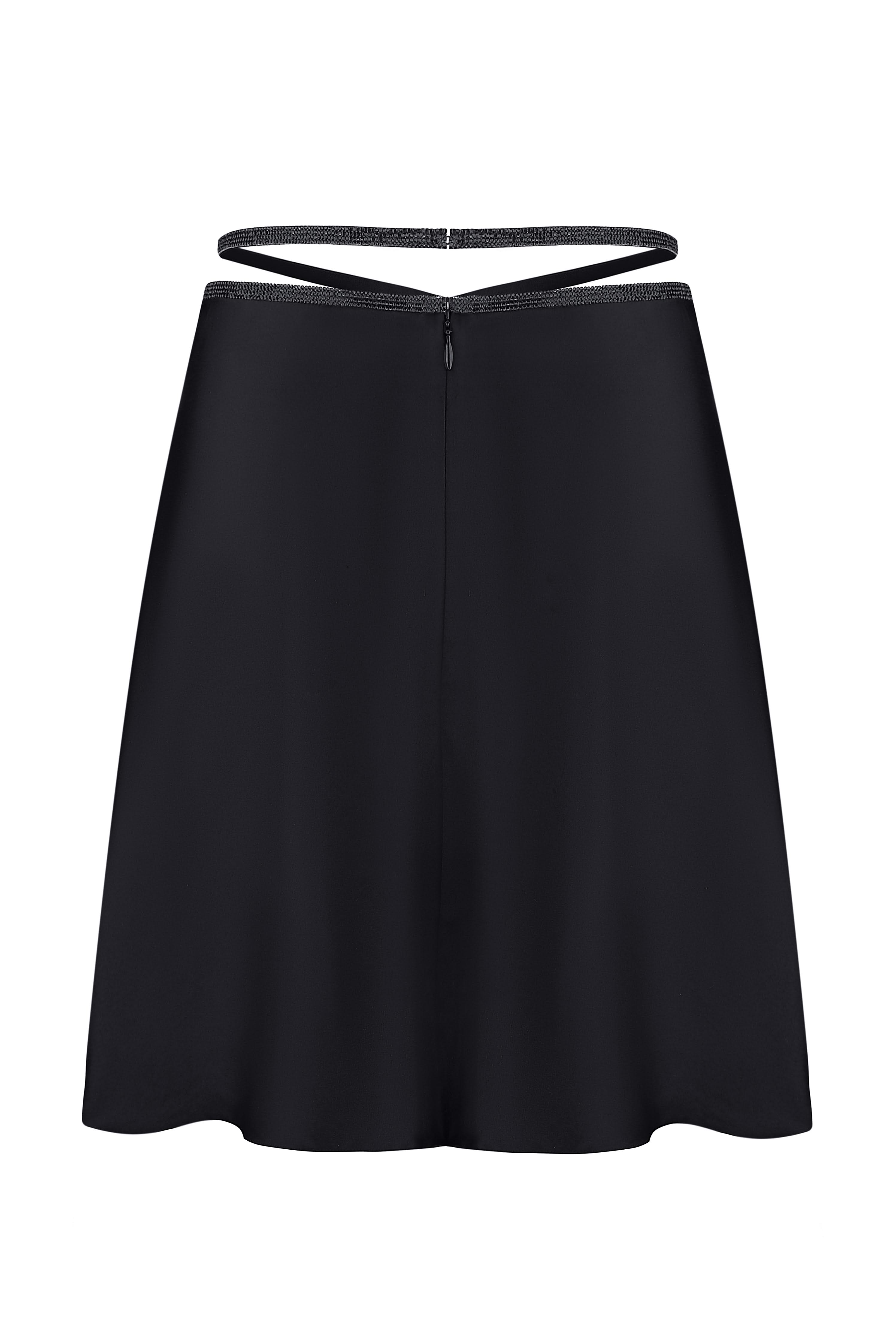 SILK SKIRT MINI - Black