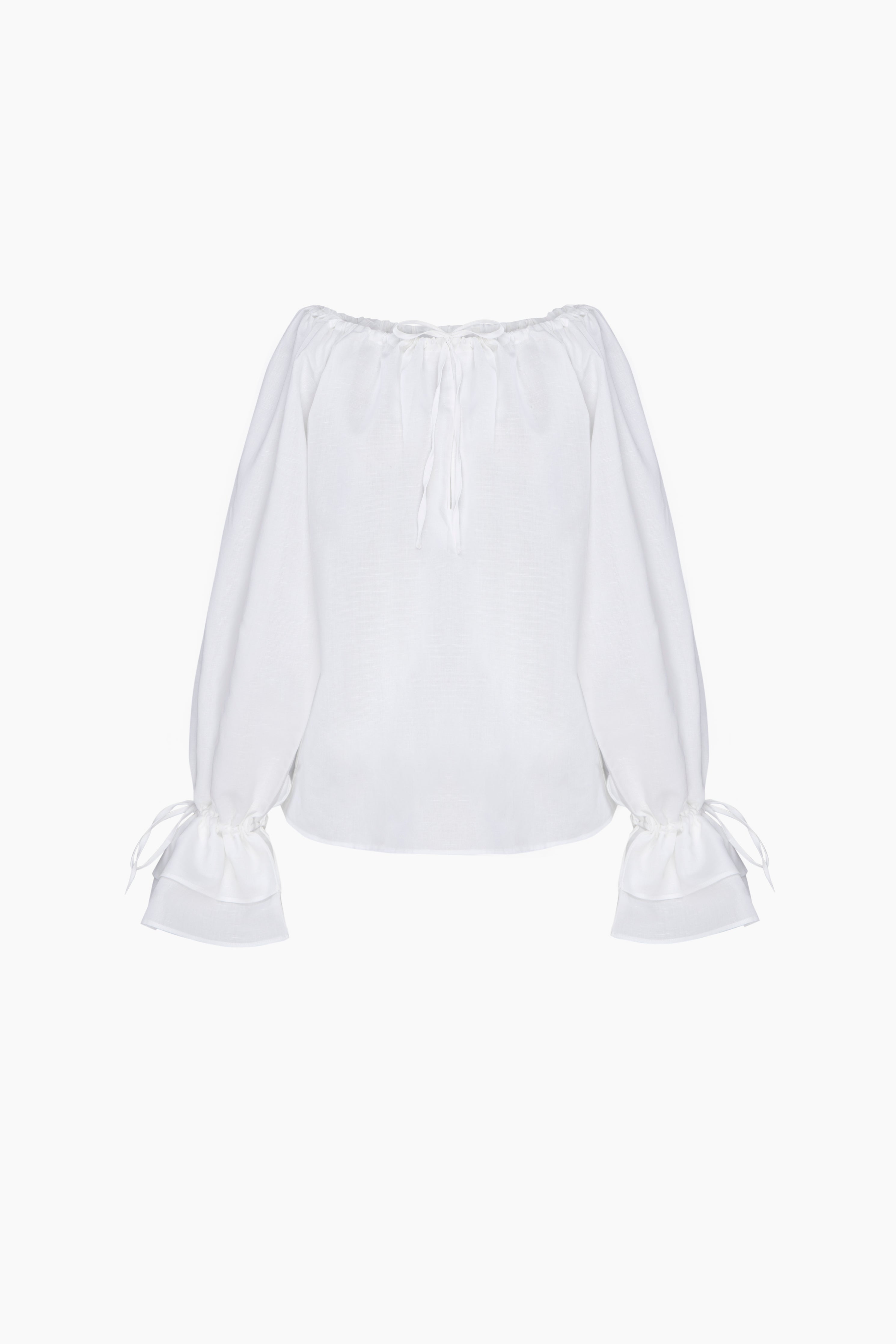 Cha-Cha Lounge Blouse in Milk