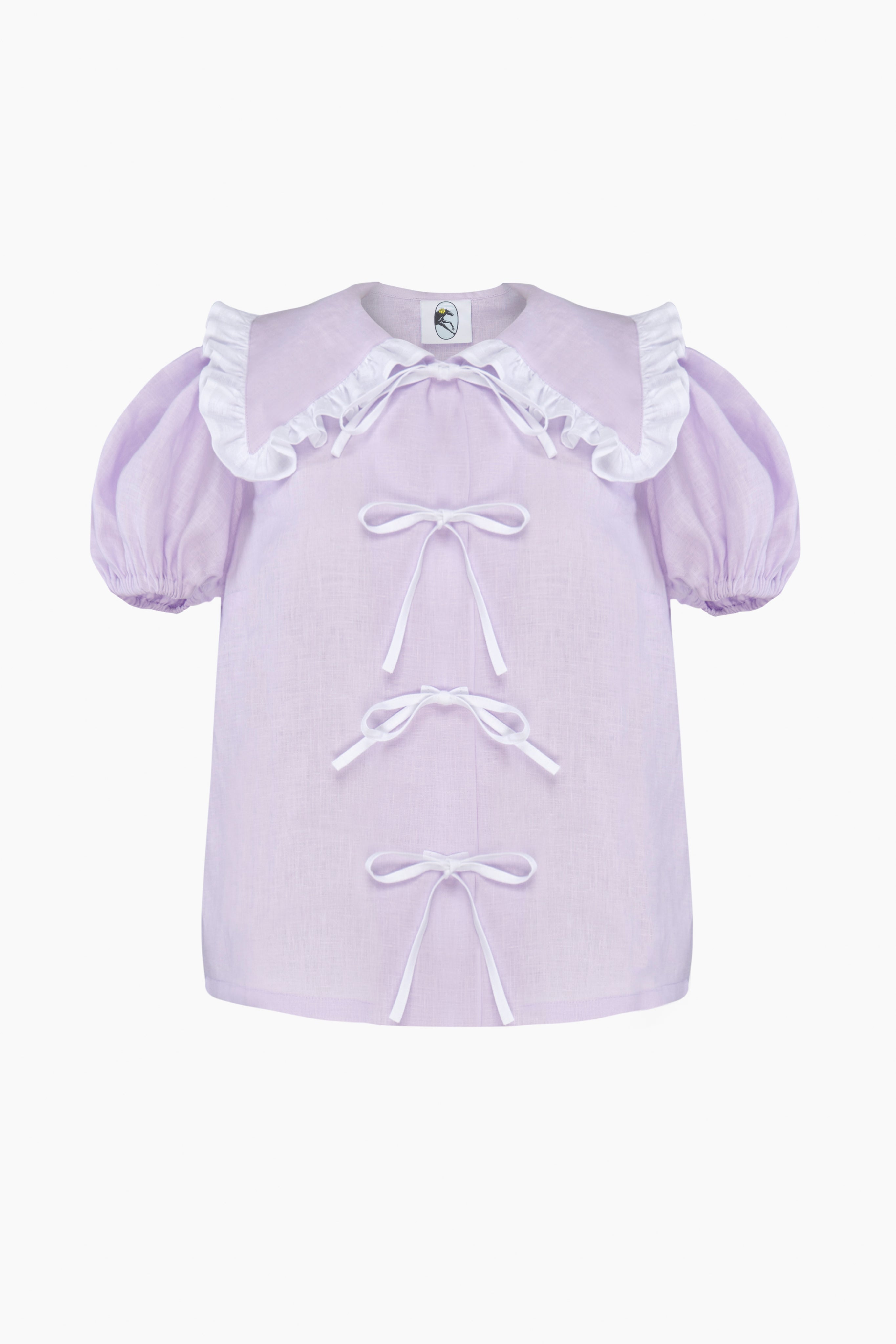 Puff Linen Lounge Shirt in Lavender