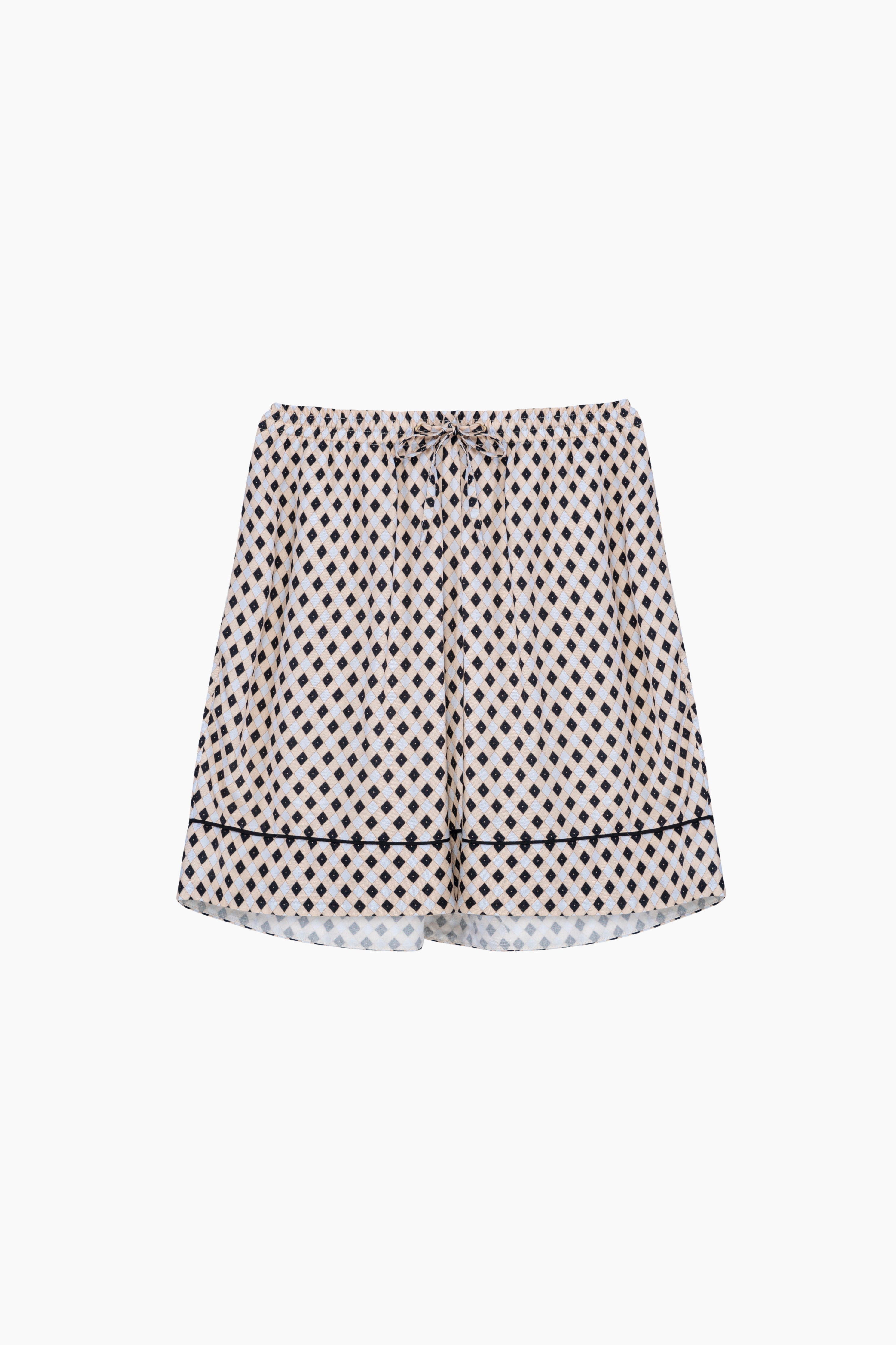 Pastelle Oversized Set with Shorts in Tie Print