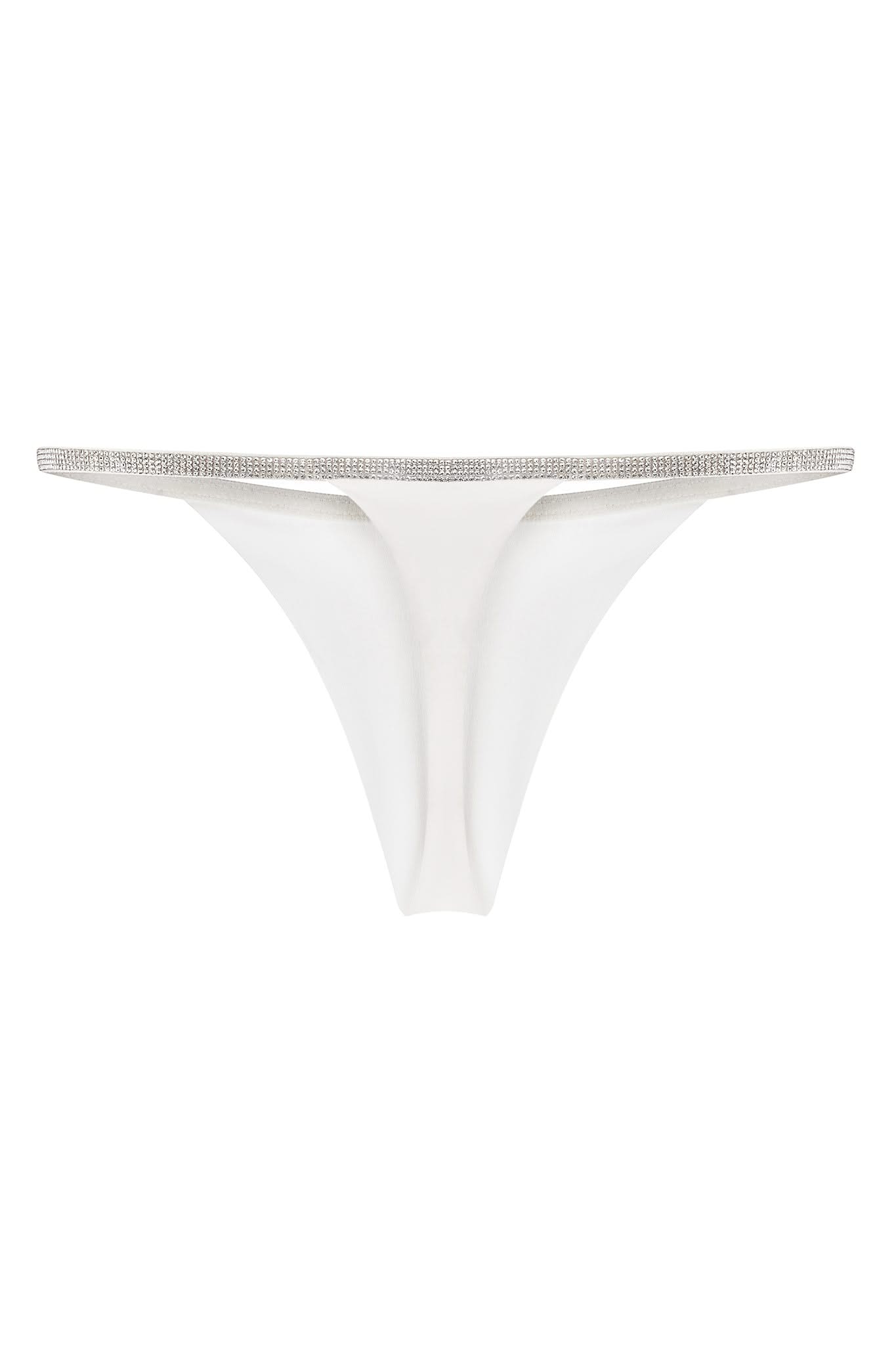 ROSIE SILK THONG - Ivory