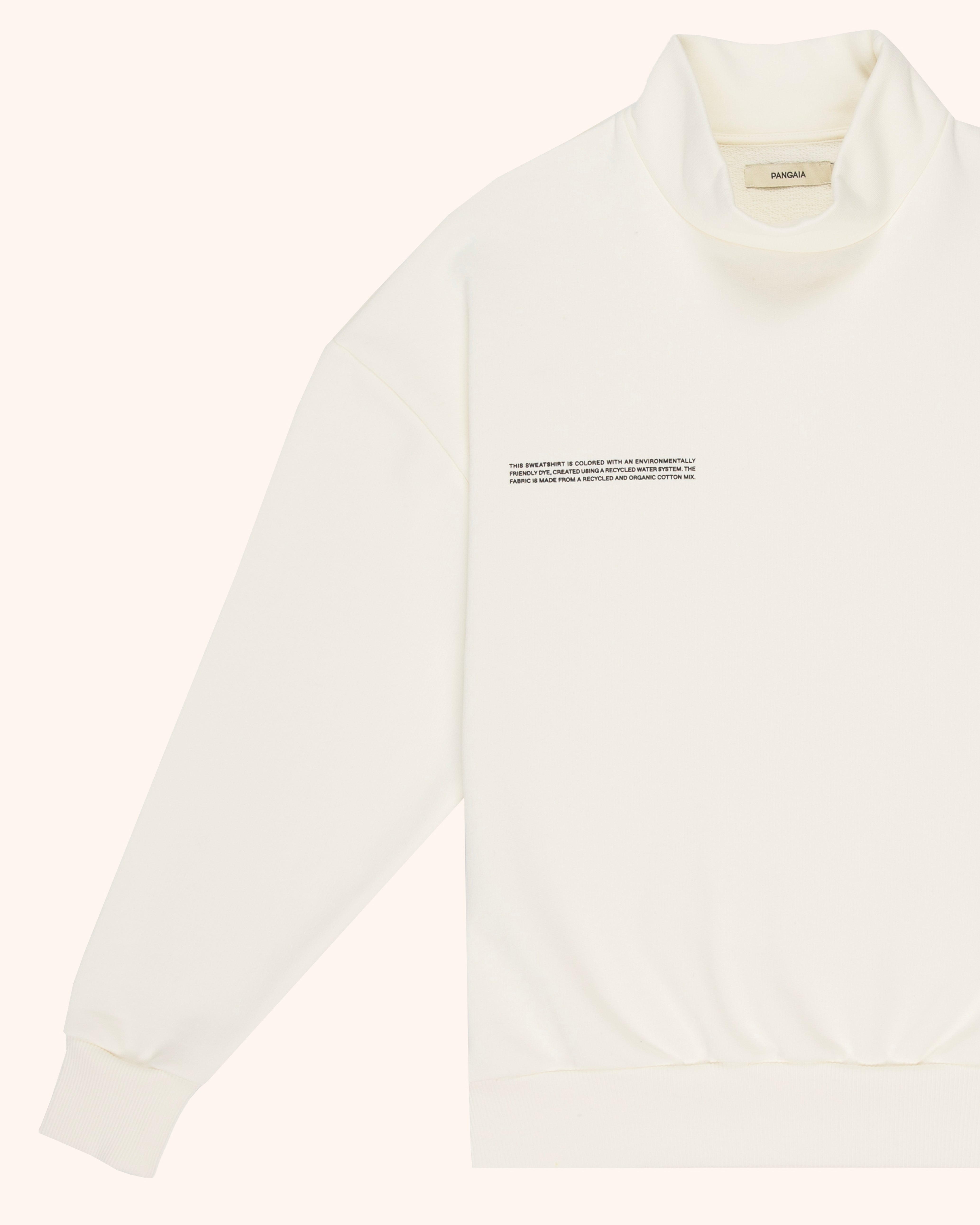 High Neck Midweight Sweatshirt - Off White