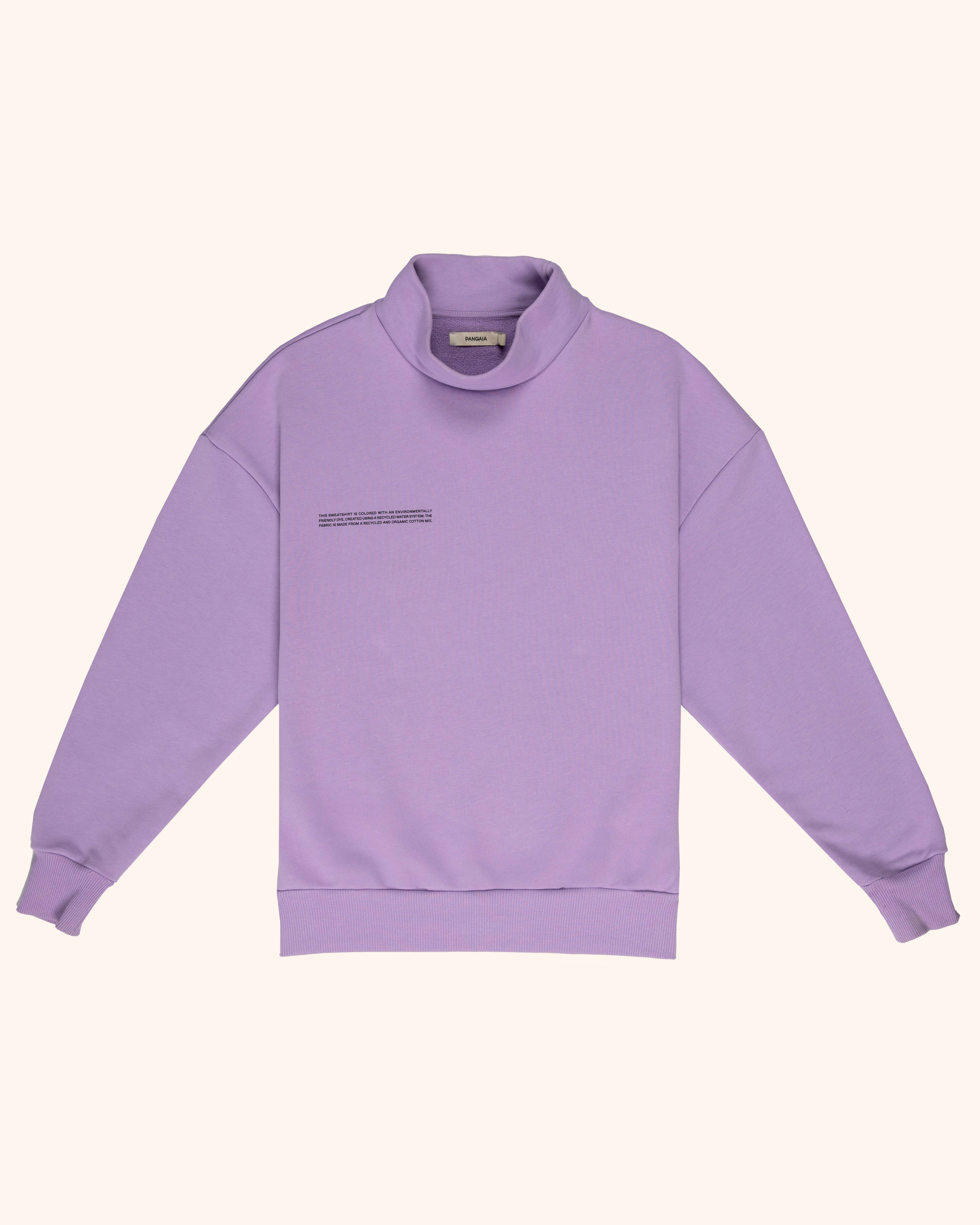 High Neck Midweight Sweatshirt - Orchid Purple