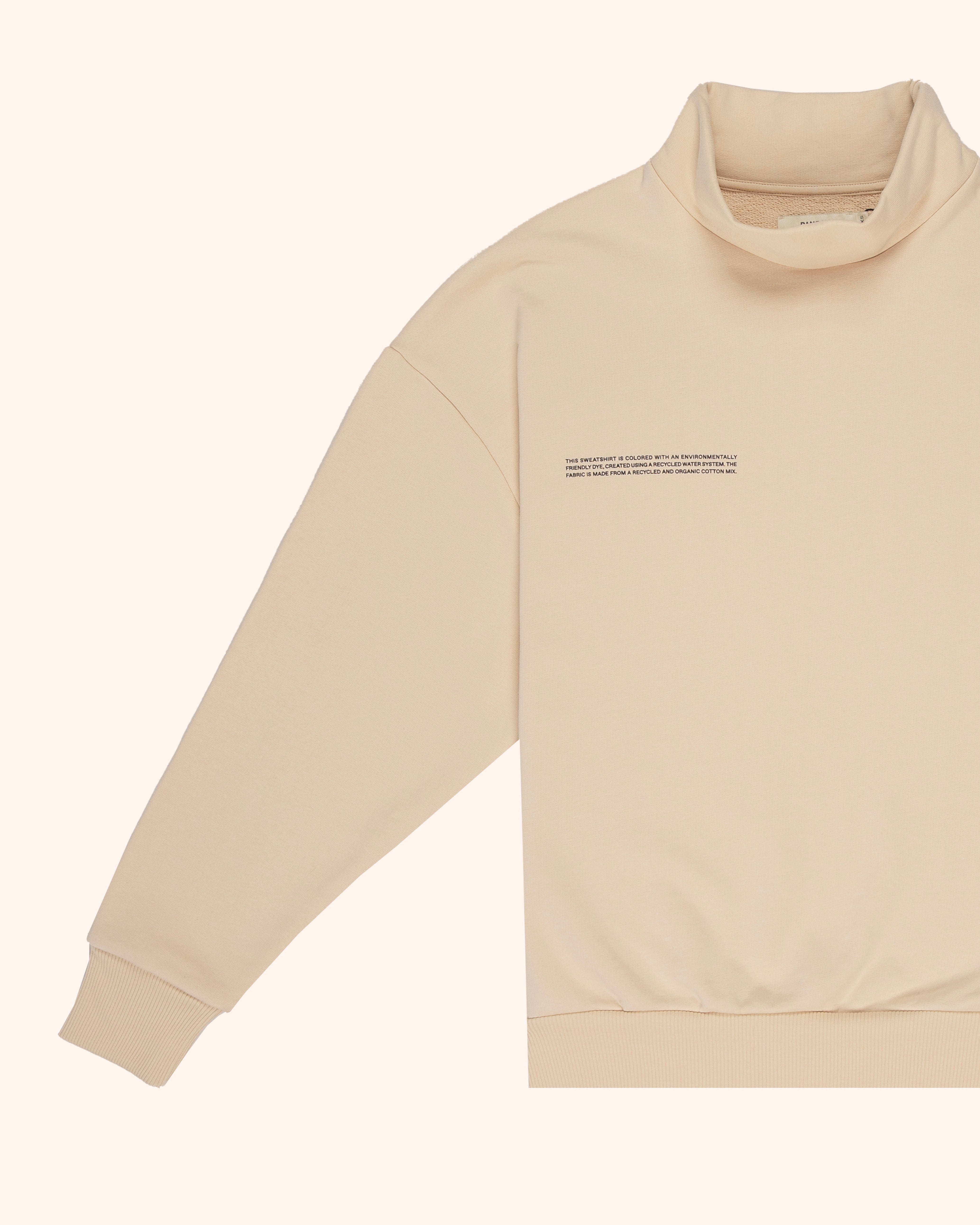 High Neck Midweight Sweatshirt - Sand
