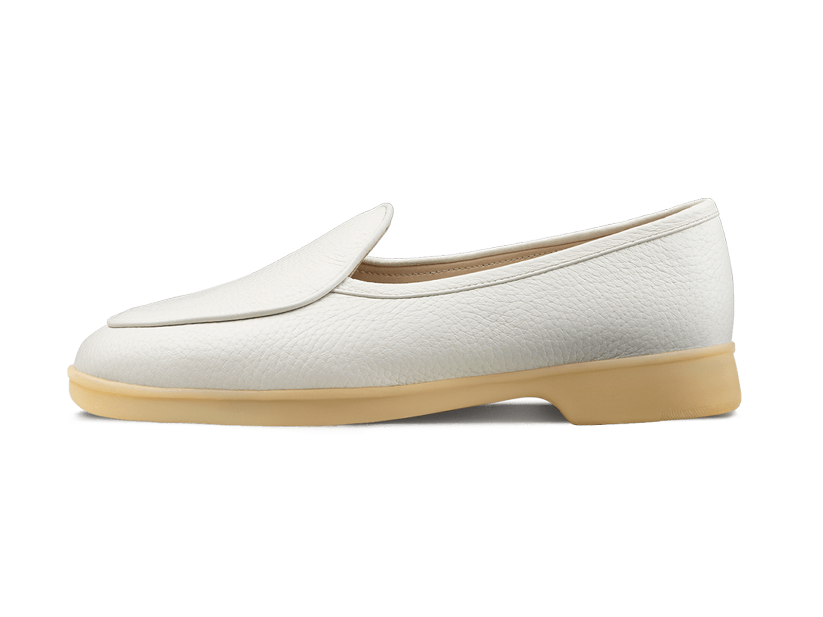 Stride Loafers in Blanc Casse Deerskin Natural Sole