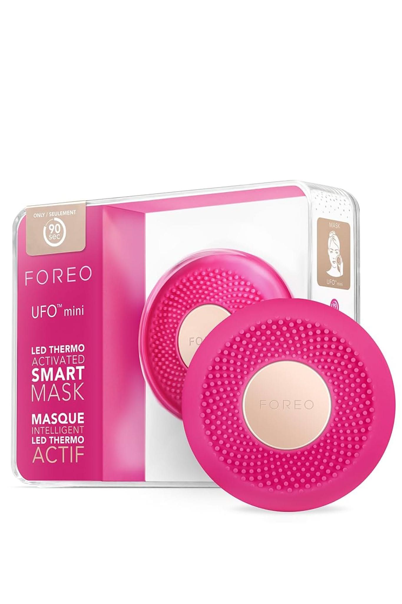 FOREO Ufo Mini Full Facial Led Mask Treatment - in Fuchsia