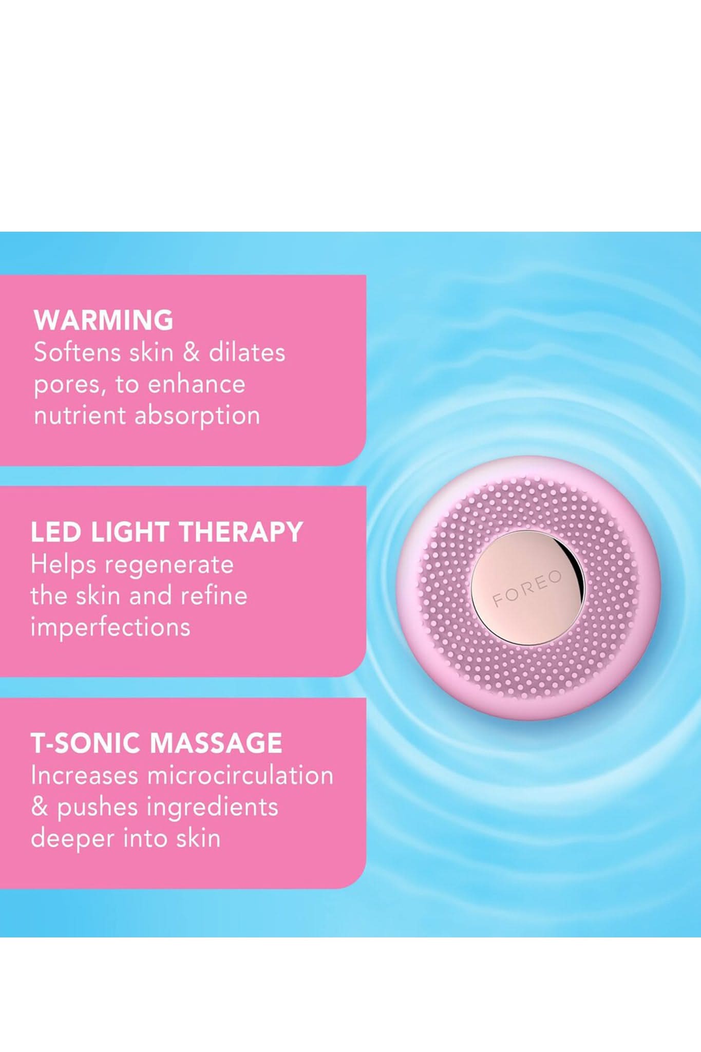 FOREO Ufo Mini Full Facial Led Mask Treatment - Pearl Pink