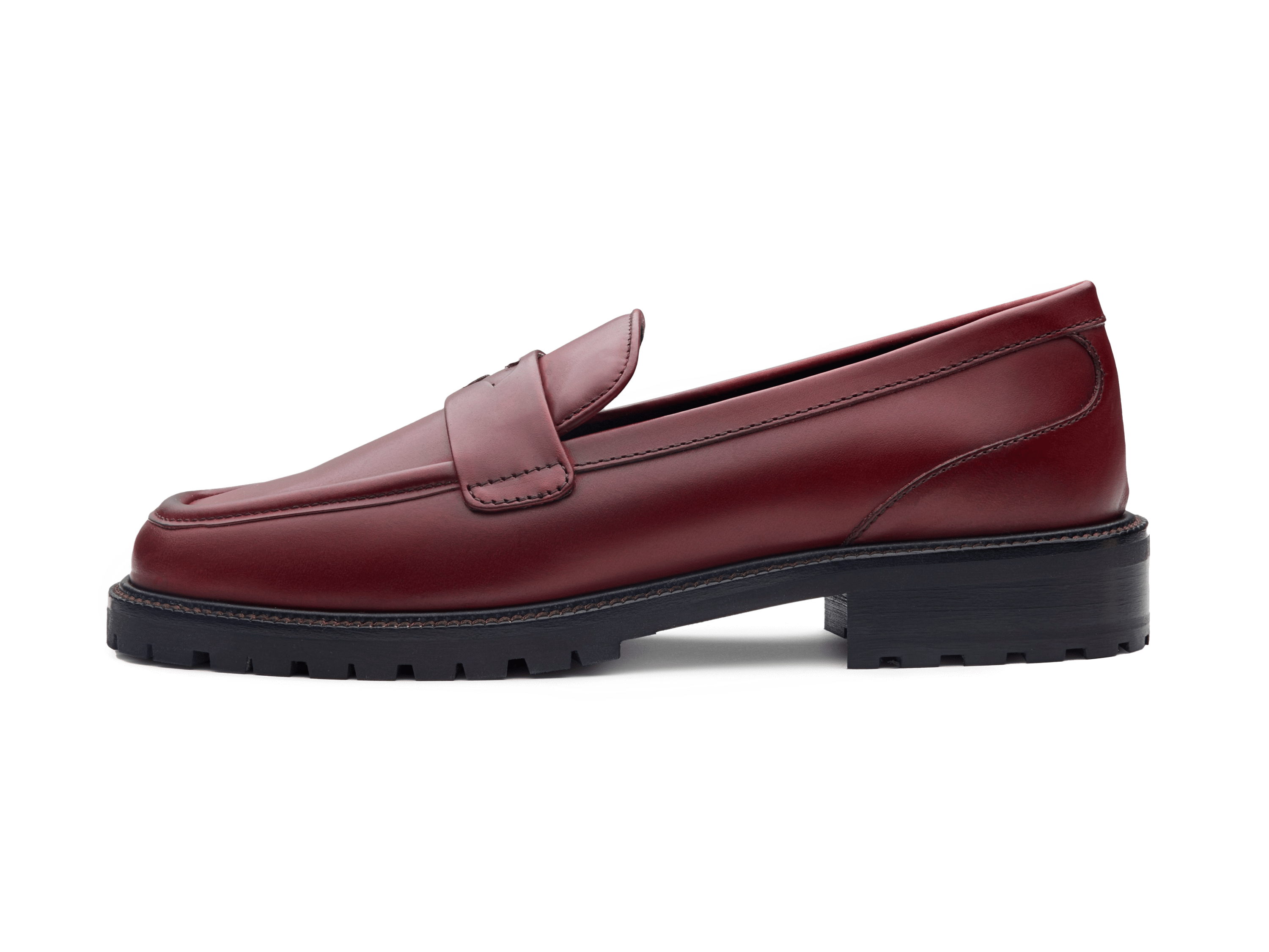 Charlotte Penny Loafers in Crimson Calf