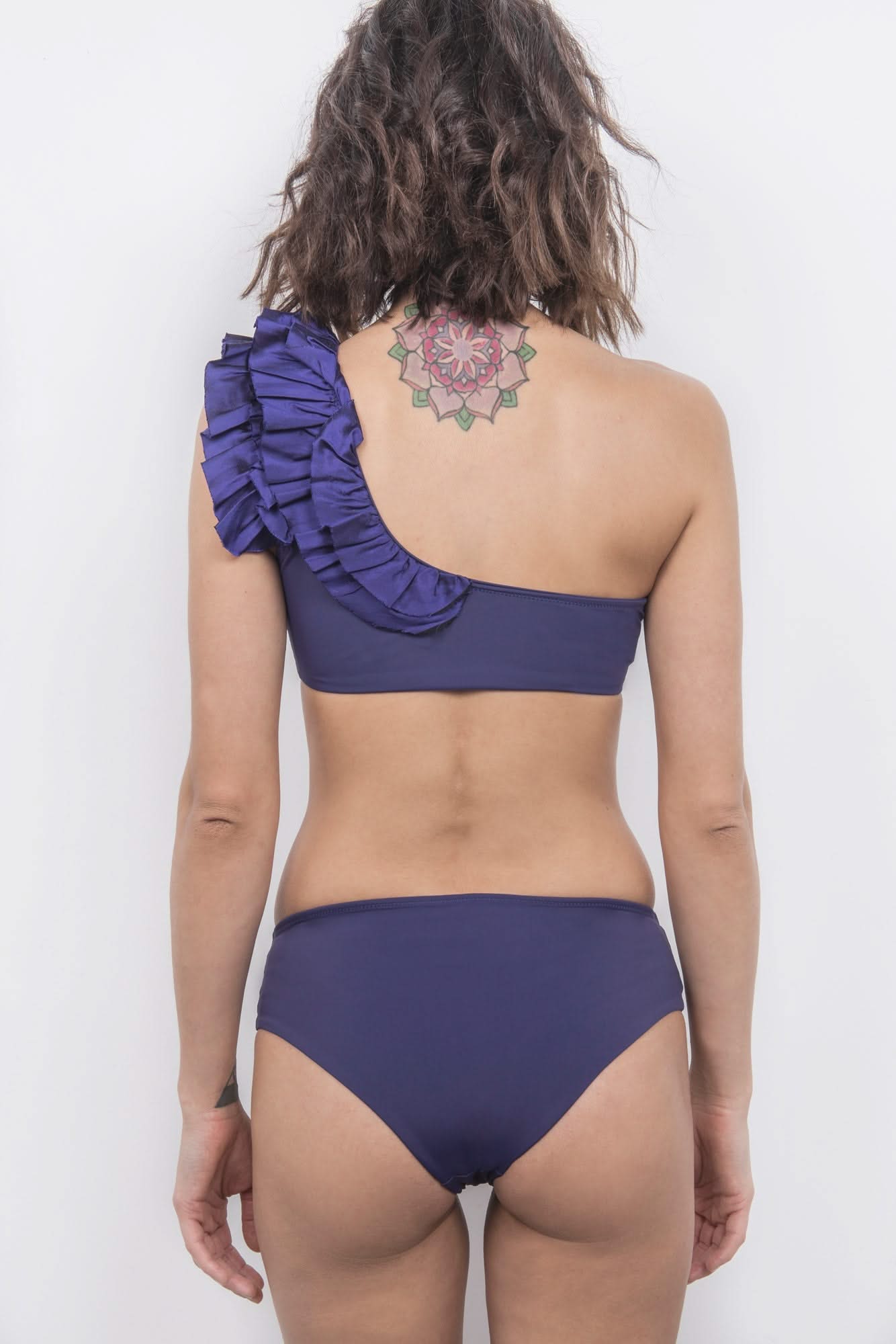 Peony One-Shoulder Bikini in Orchid